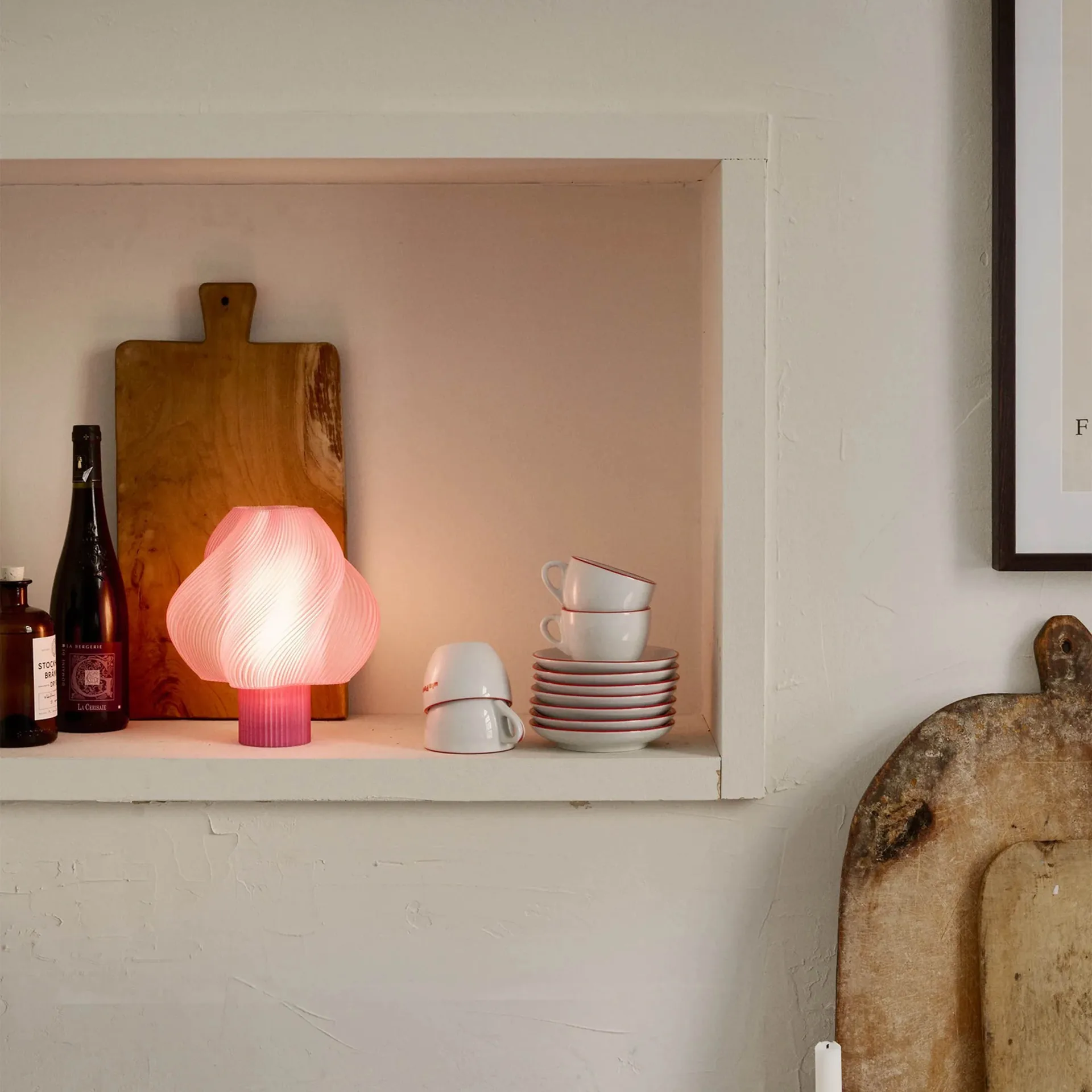 Soft Serve 便携式台灯, 玫瑰色 23cm Crème Atelier