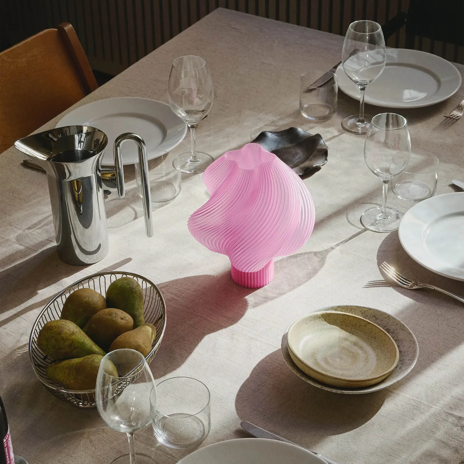 Soft Serve 便携式台灯, 玫瑰色 23cm Crème Atelier