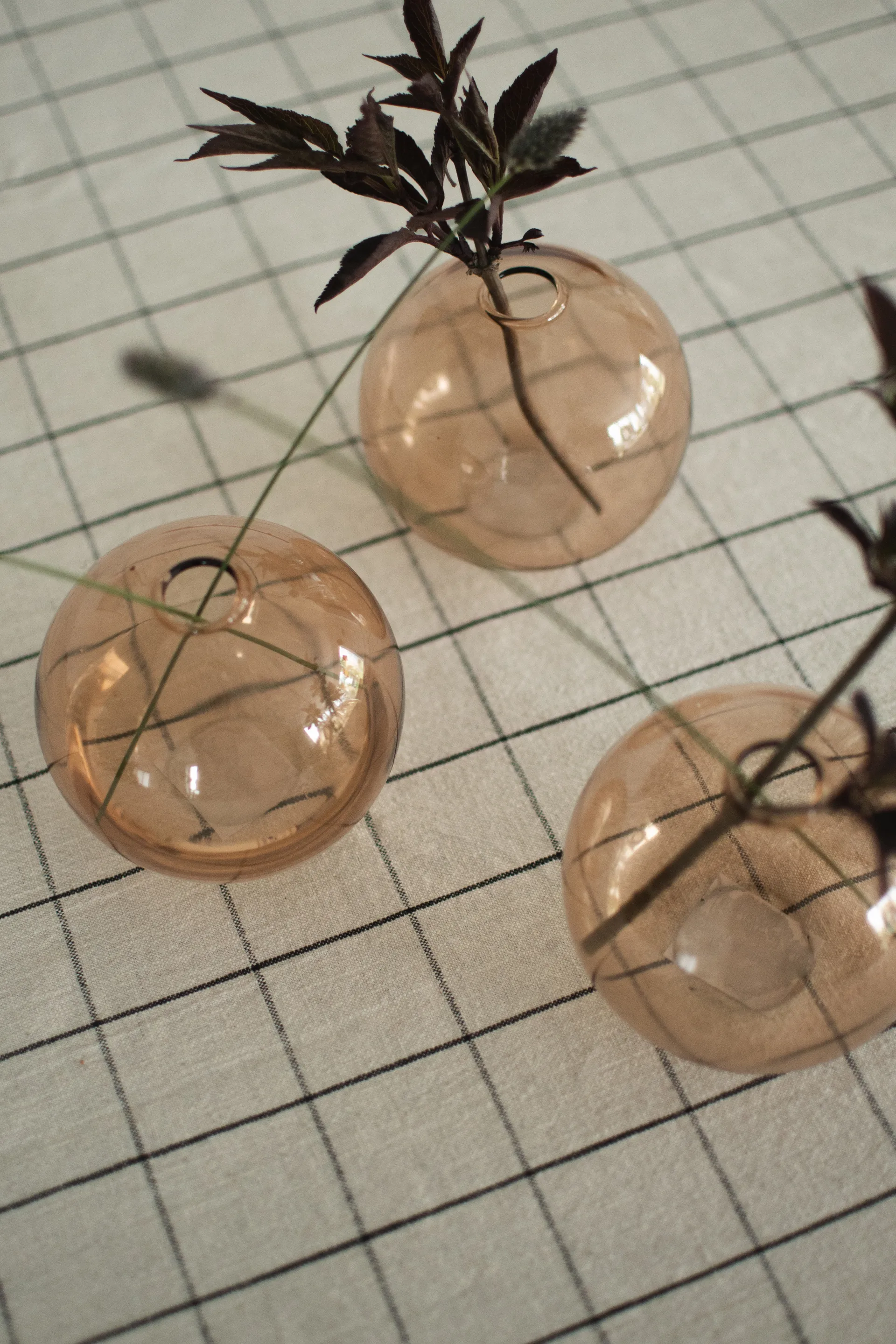 球形花瓶 直径10cm, 米色 DBKD