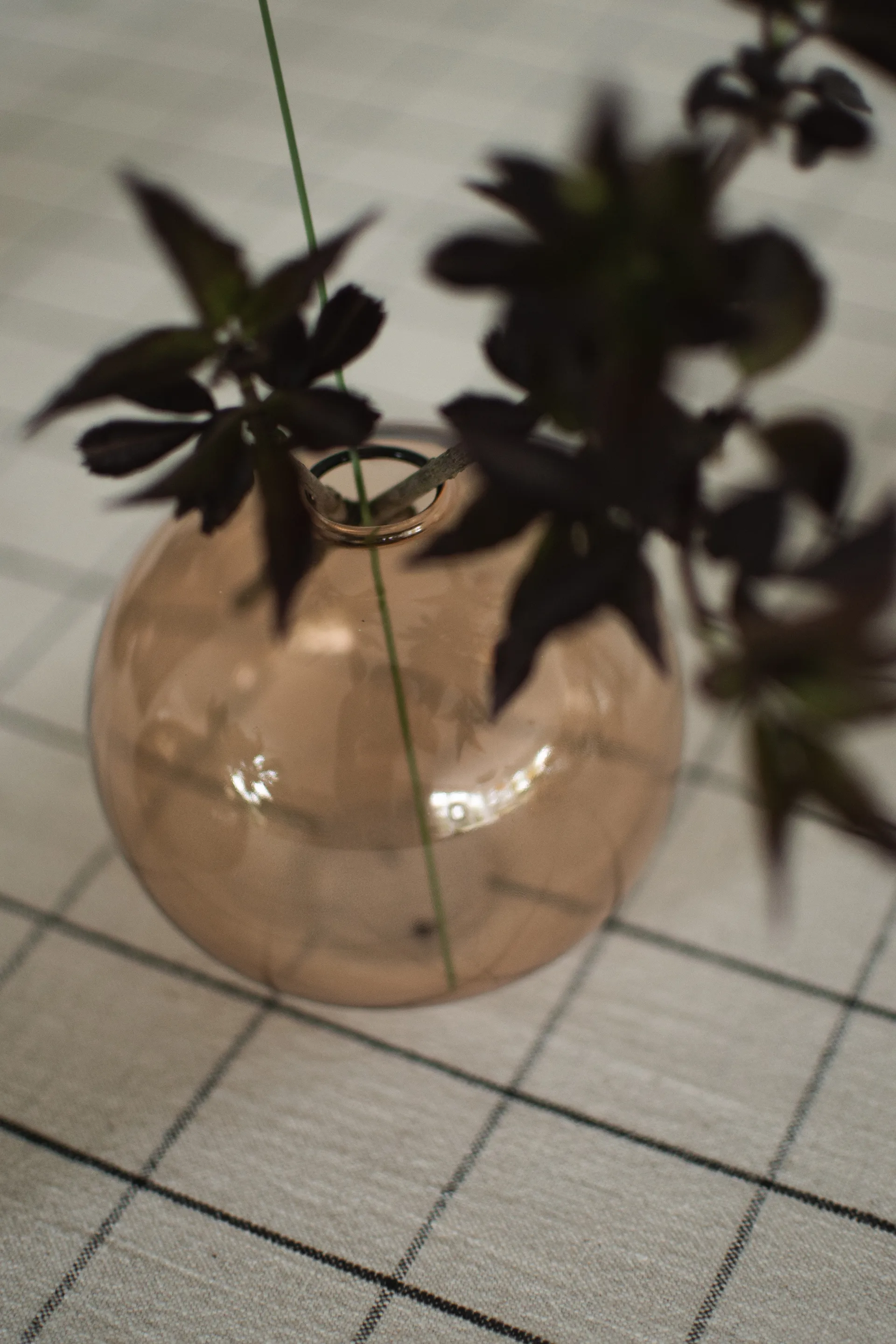 球形花瓶 直径10cm, 米色 DBKD