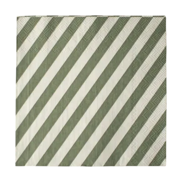 条纹纸巾33x33cm 20件装 - 绿色 - DBKD
