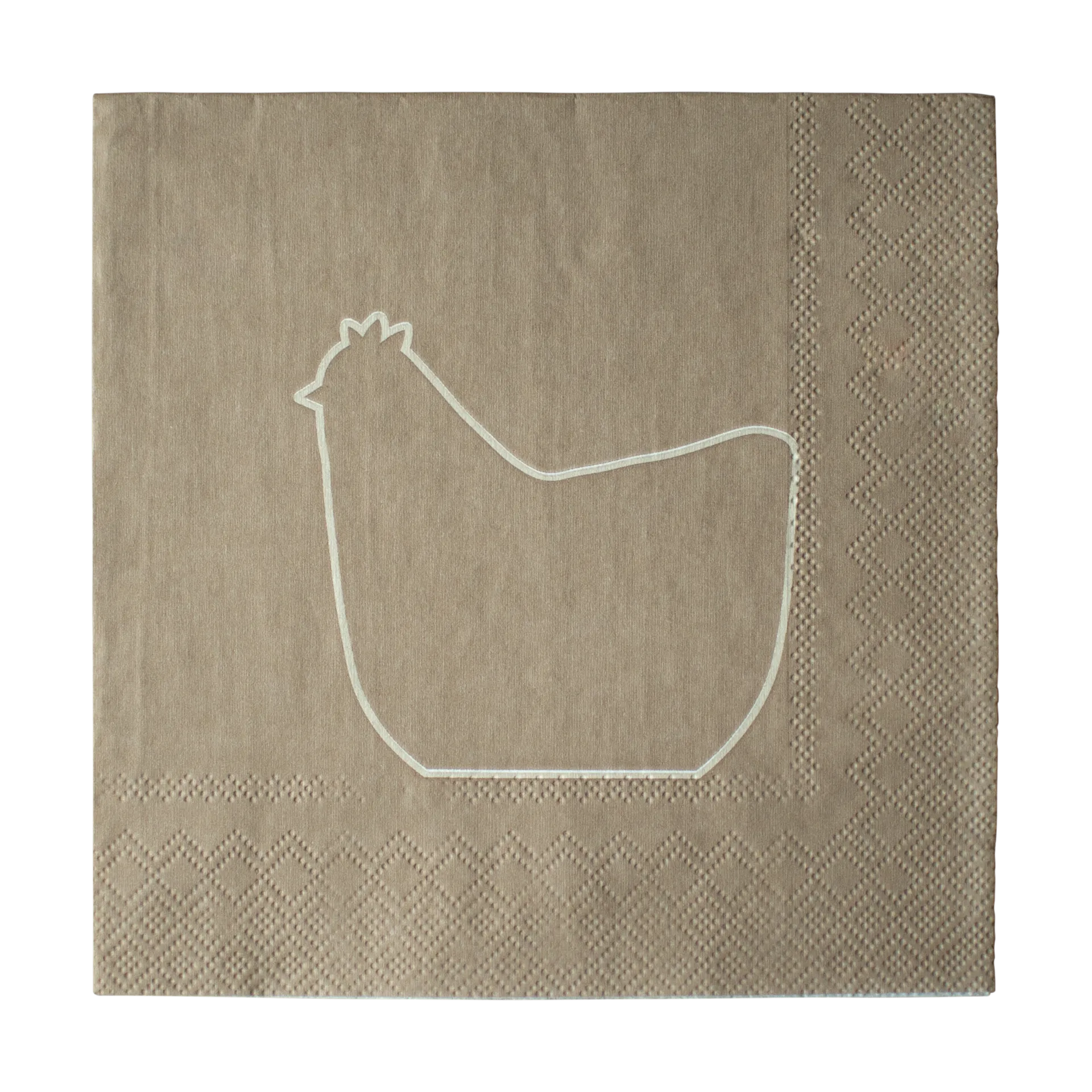 快乐母鸡纸巾33x33cm 20件装, 棕色 DBKD