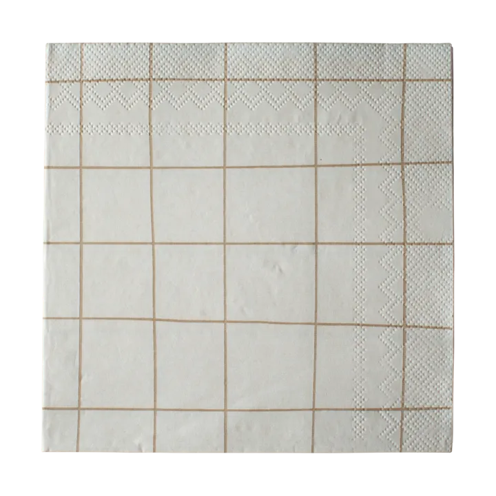 方形纸巾33x33cm 20件装 - 奶油色 - DBKD