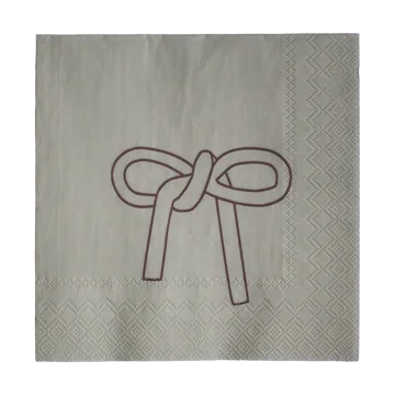 蝴蝶结纸巾33x33cm 20件装 - 米色 - DBKD