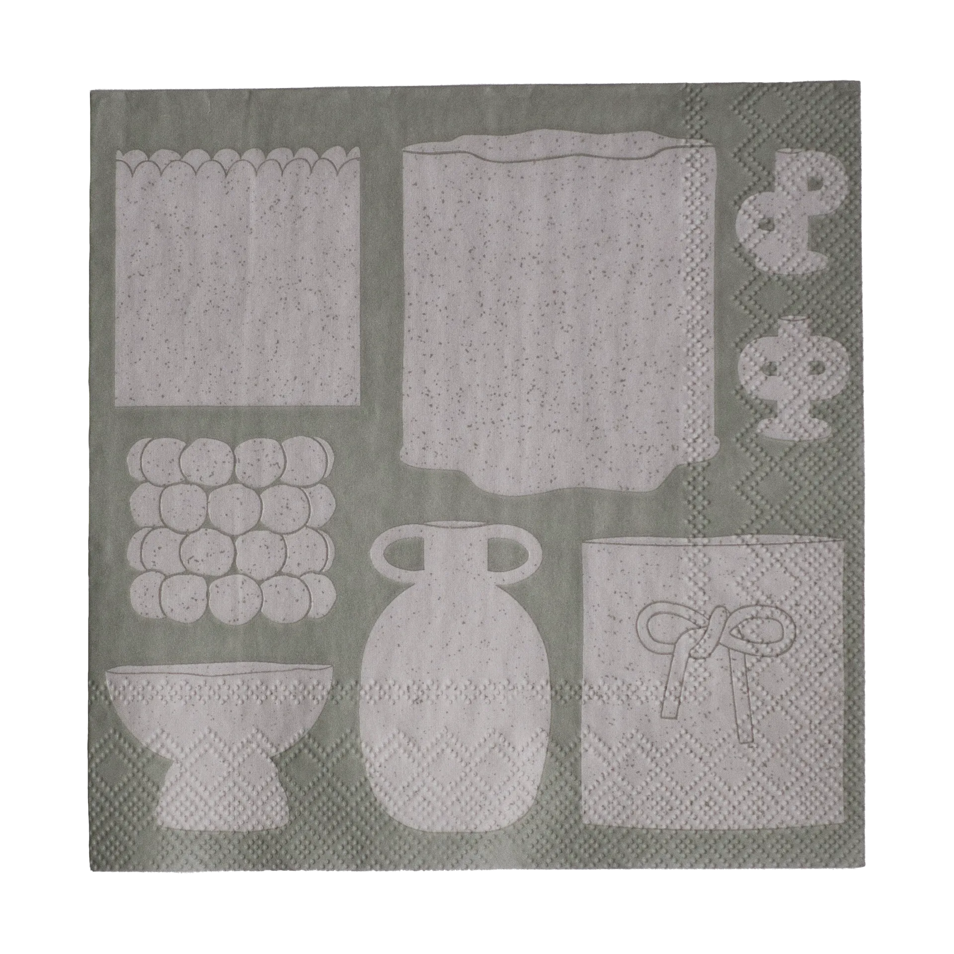 插画纸巾33x33cm 20件装, 米色 DBKD