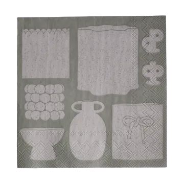 插画纸巾33x33cm 20件装 - 米色 - DBKD