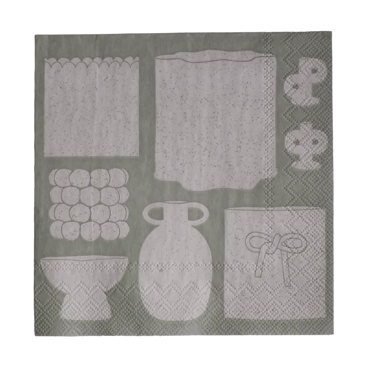 插画纸巾33x33cm 20件装 - 米色 - DBKD