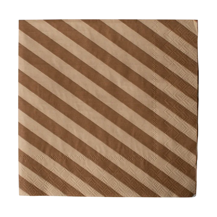 条纹纸巾33x33cm 20件装 - 牛轧糖色 - DBKD