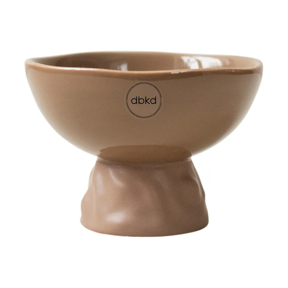 Base Irregular 花盆 S Ø12cm, 牛轧糖色 DBKD