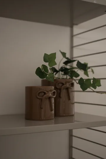 Bow 花盆Ø14cm - 亮面牛轧糖色 - DBKD
