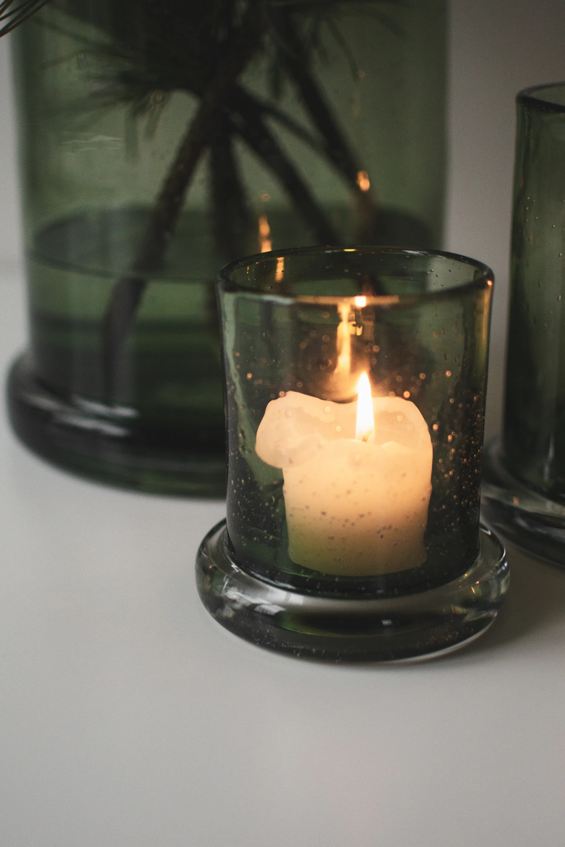 Bubble 烛台 Ø10 cm, 绿色 DBKD