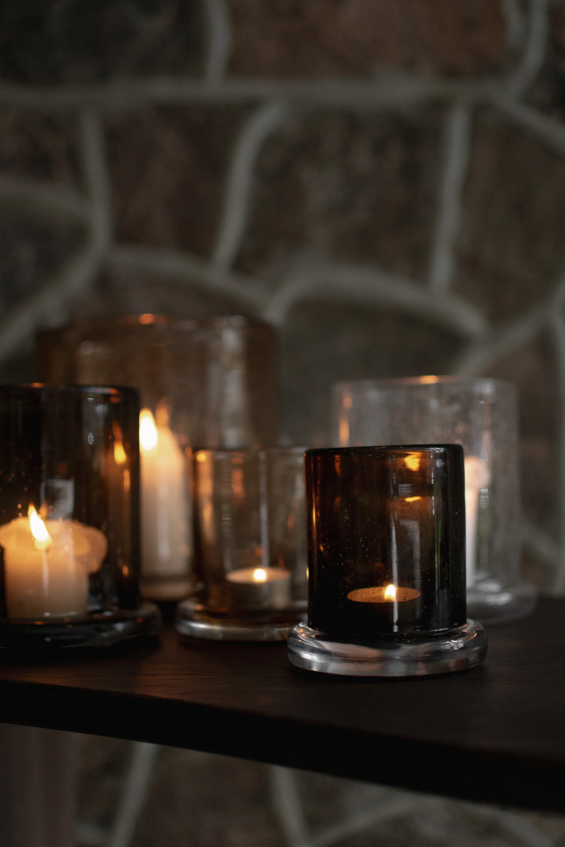 Bubble 烛台 Ø14 cm, 褐色 DBKD