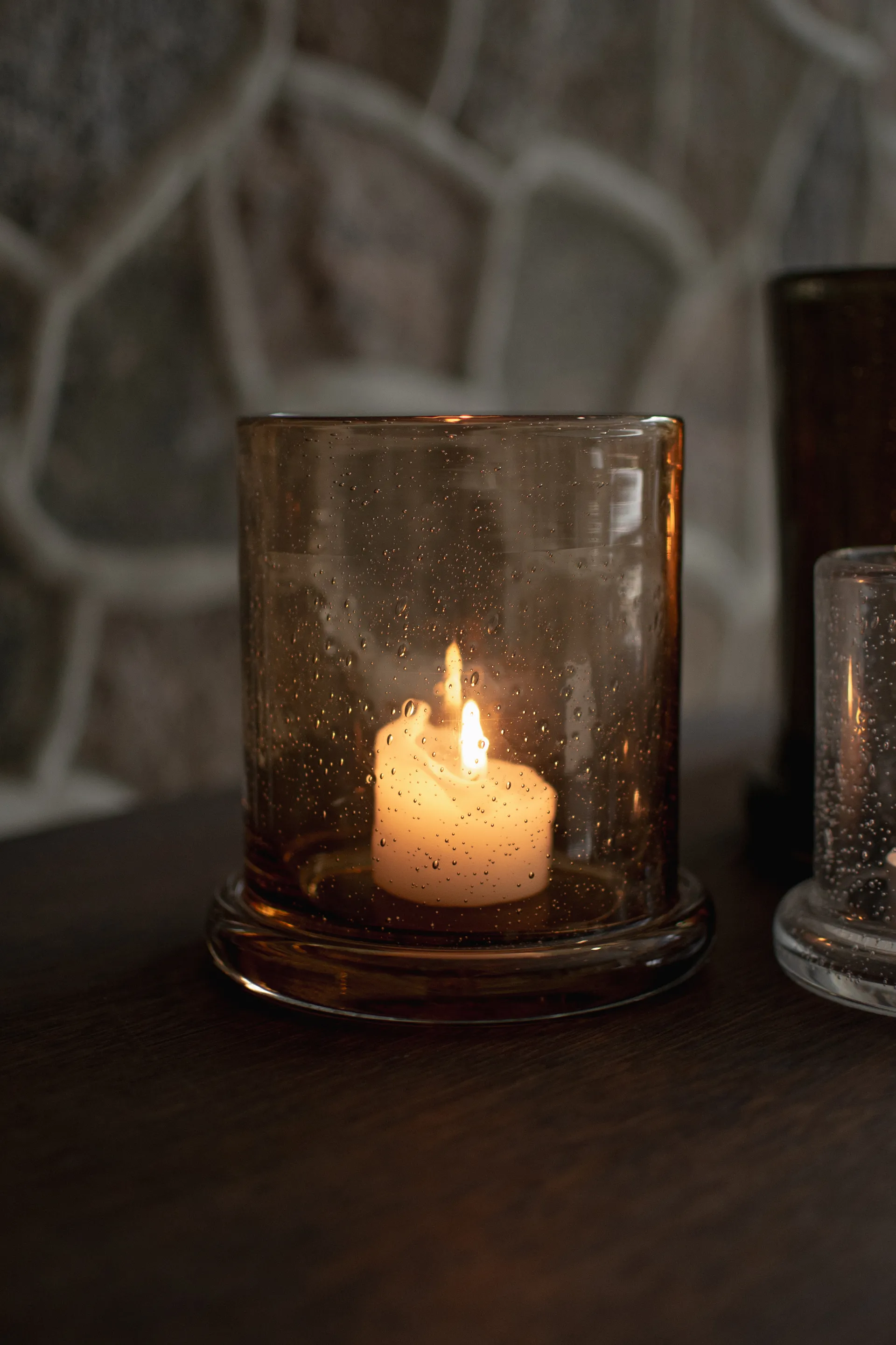 Bubble 烛台 Ø14 cm, 锈红色 DBKD