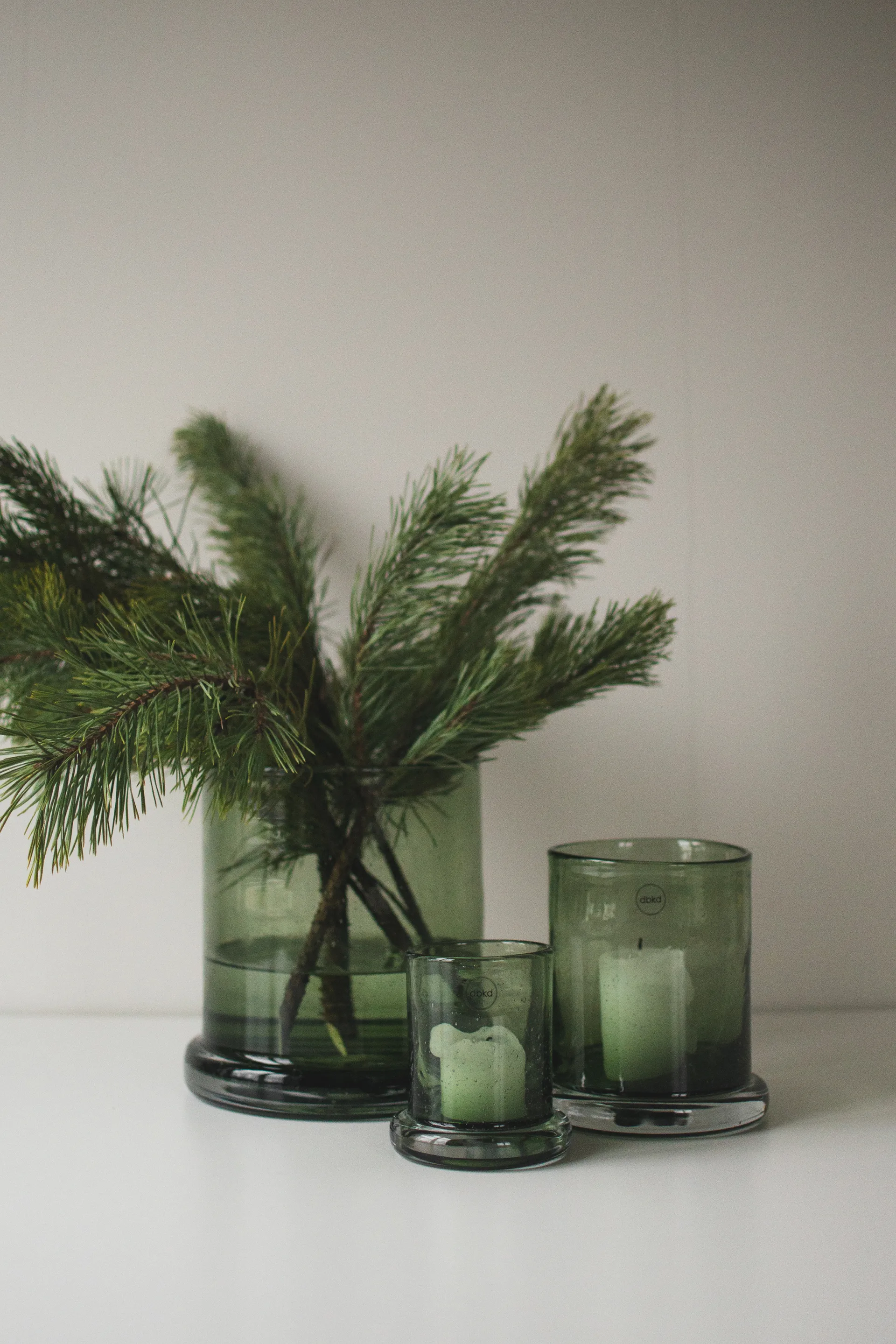 Bubble 烛台 Ø14 cm, 绿色 DBKD