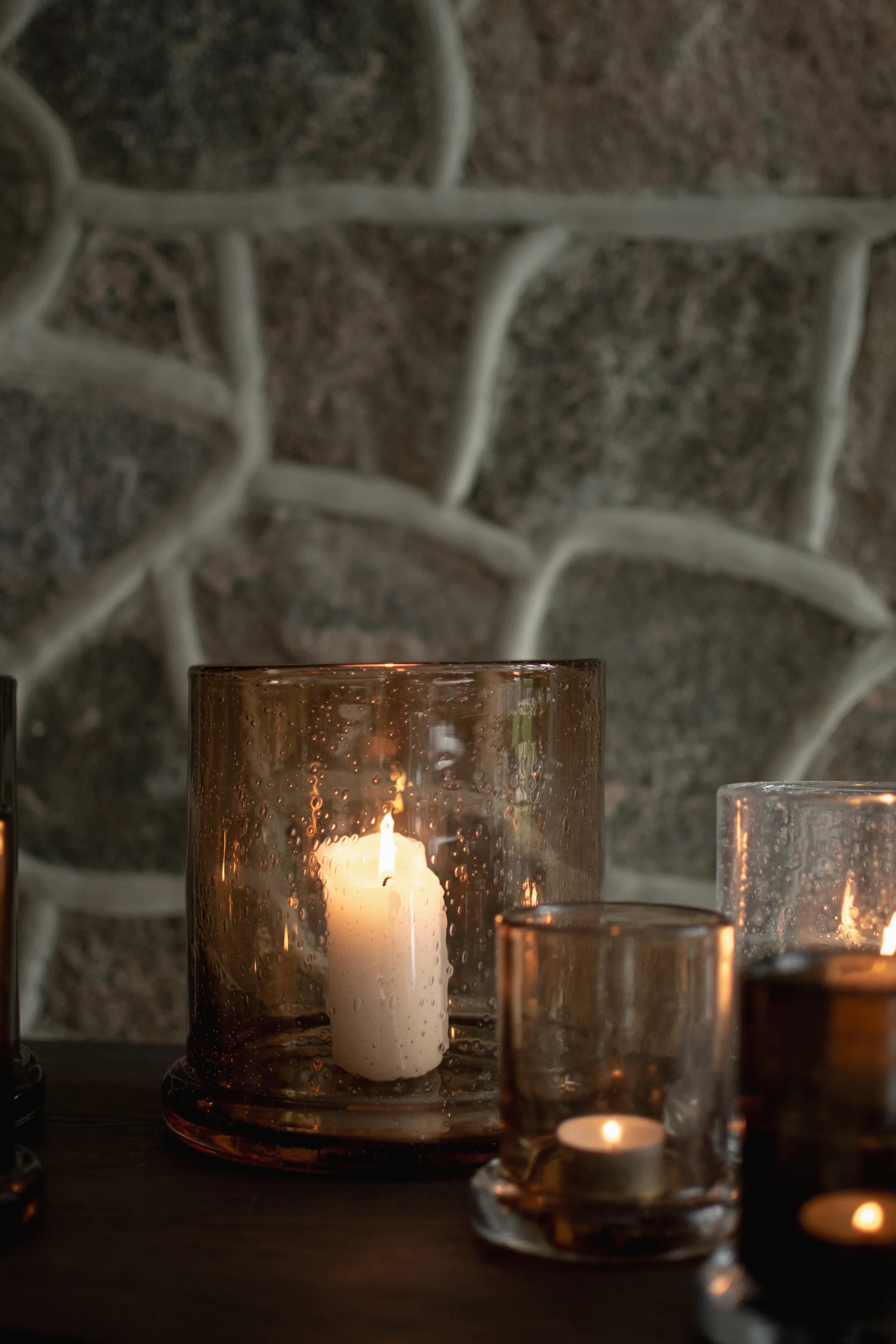 Bubble 烛台 Ø20 cm, 锈红色 DBKD