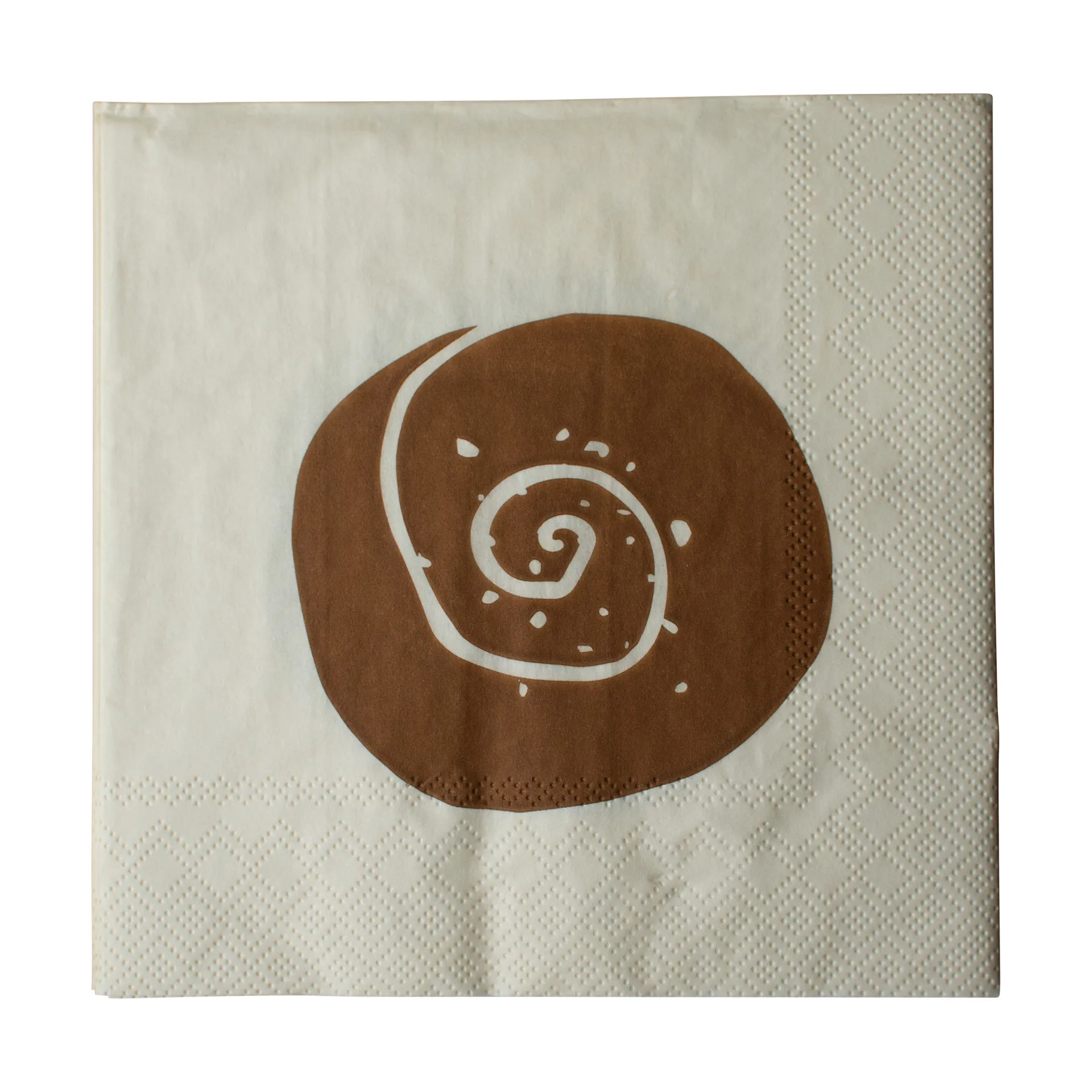 Bulle paper napkins 20件装, 奶油色-褐色, 33x33 cm DBKD