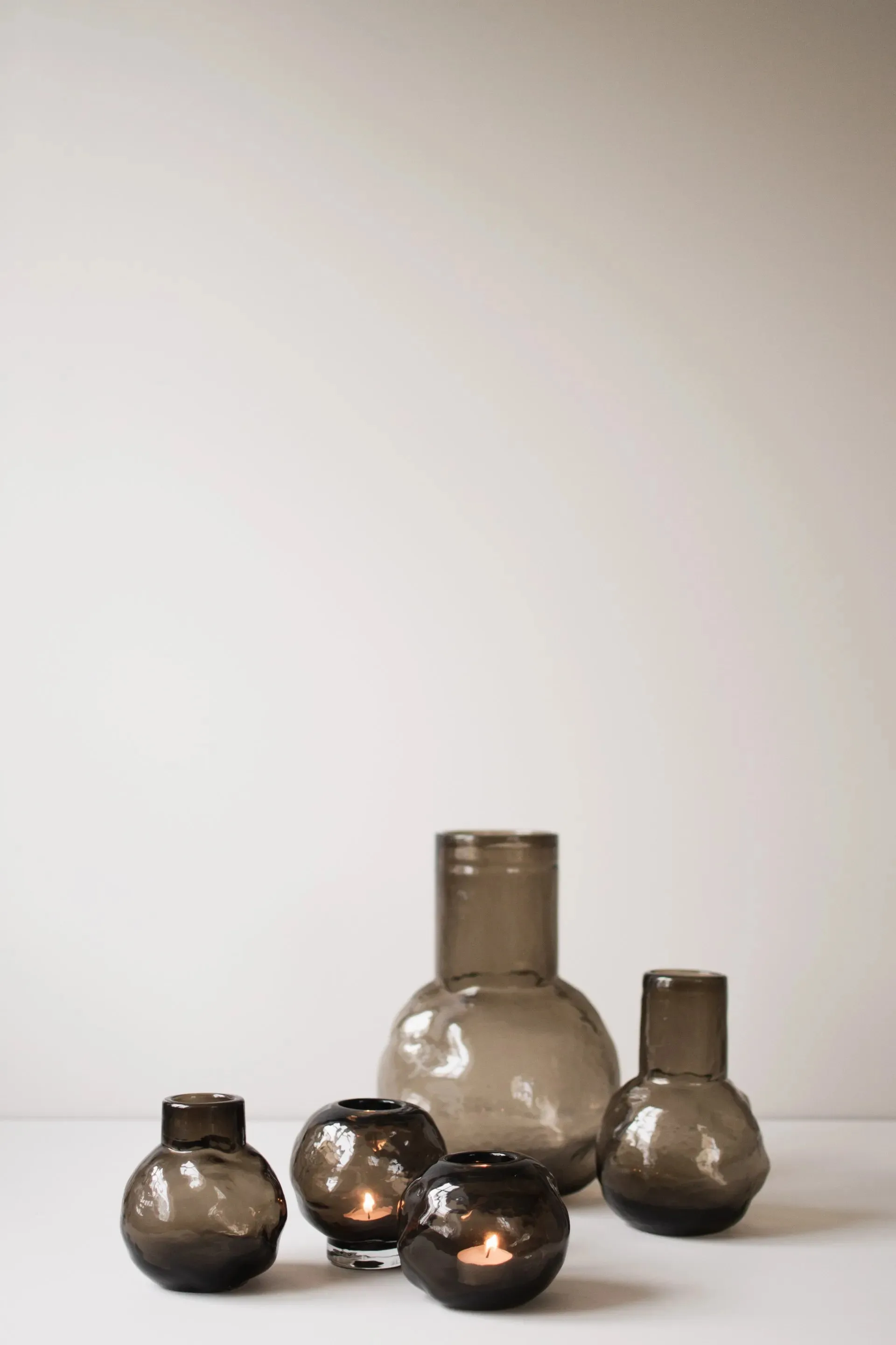 Bunch mini lantern on foot Ø12 cm, 棕色 DBKD