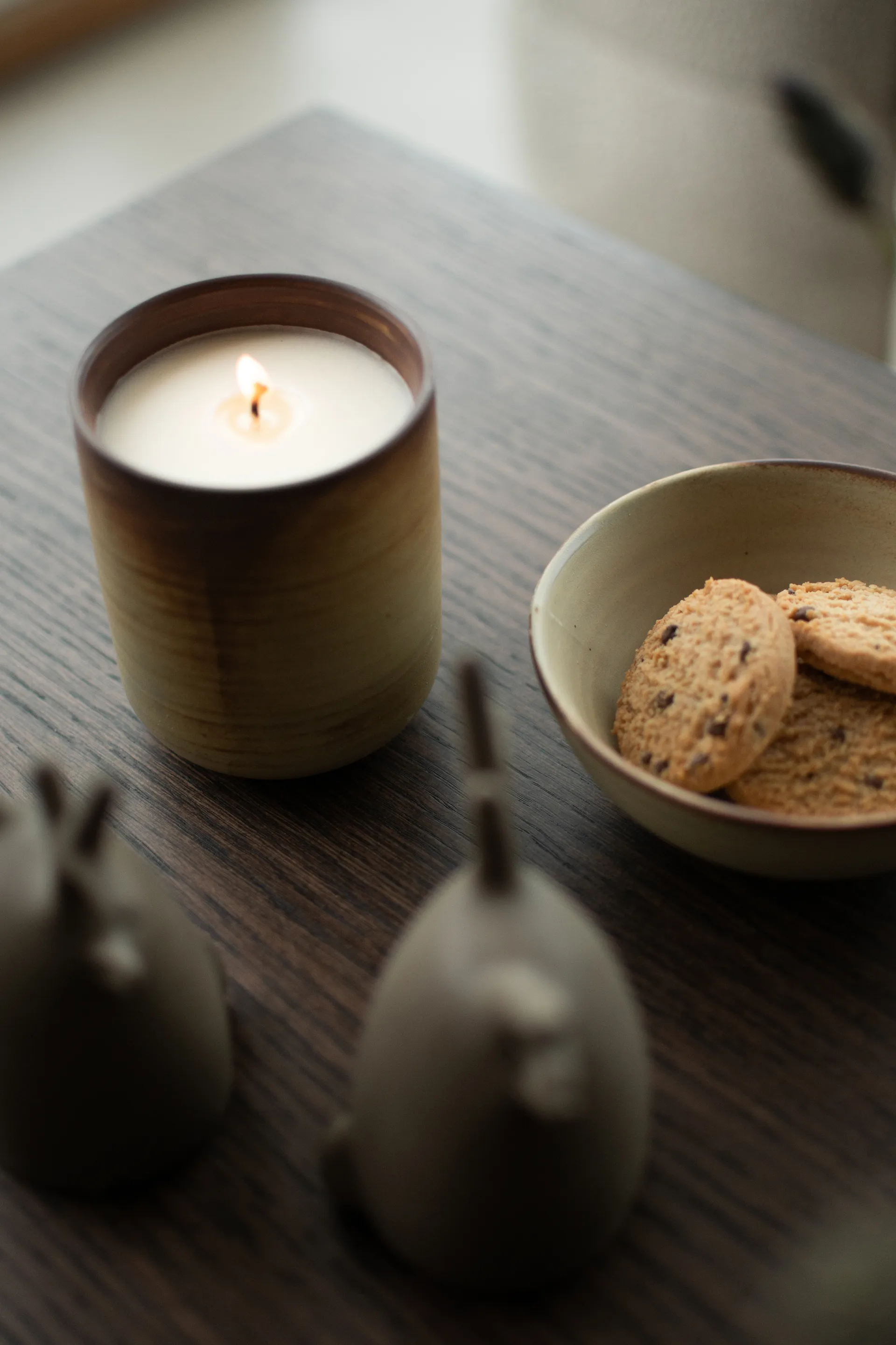 Burn 香薰蜡烛 60 h, 奶油色-褐色 DBKD