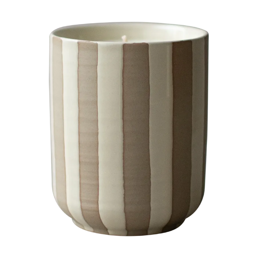 Burn 香薰蜡烛 60 h, Stripe 奶油色 DBKD