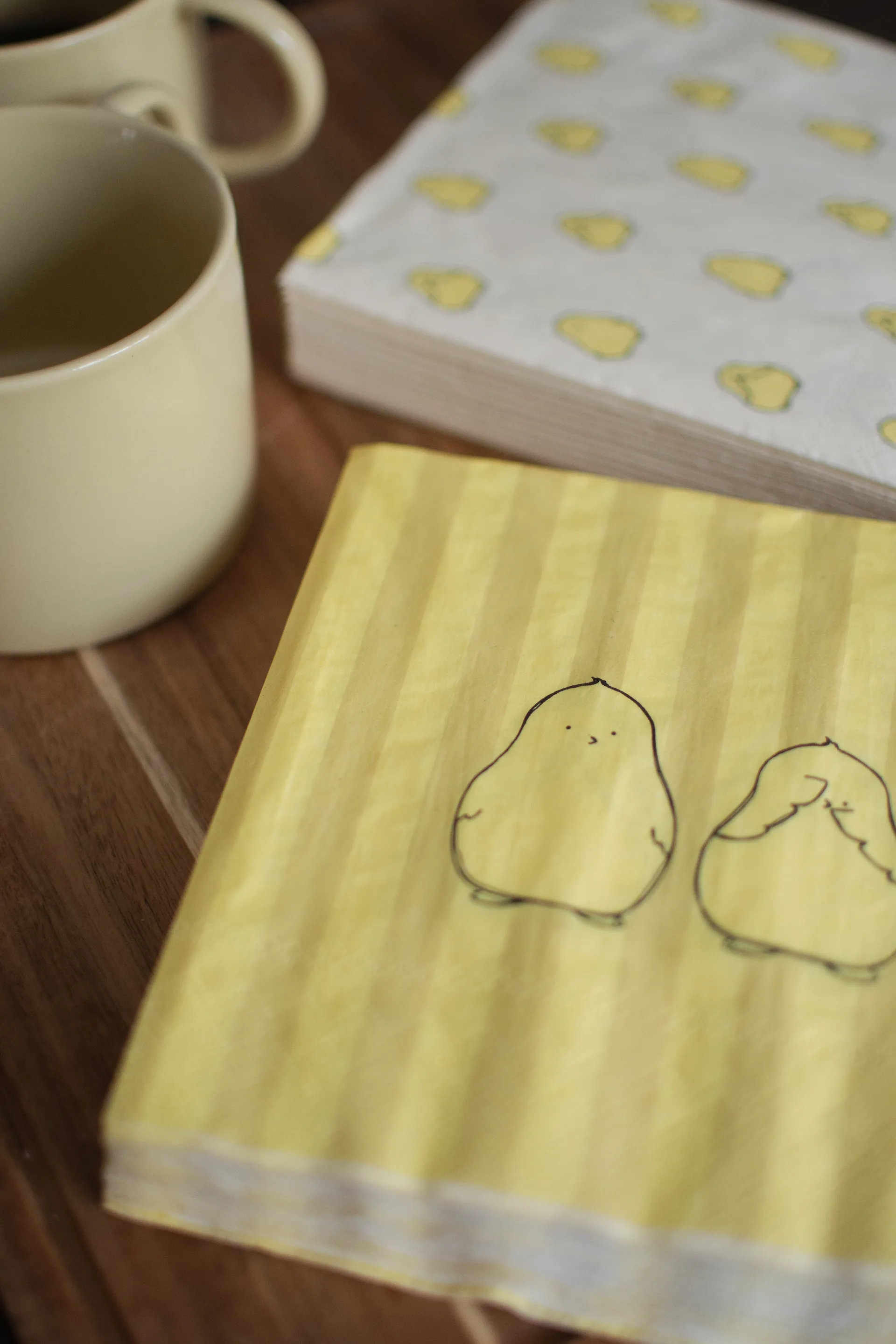 Chubby chicken stripe paper napkins 20件装, 奶油色, 33x33 cm DBKD