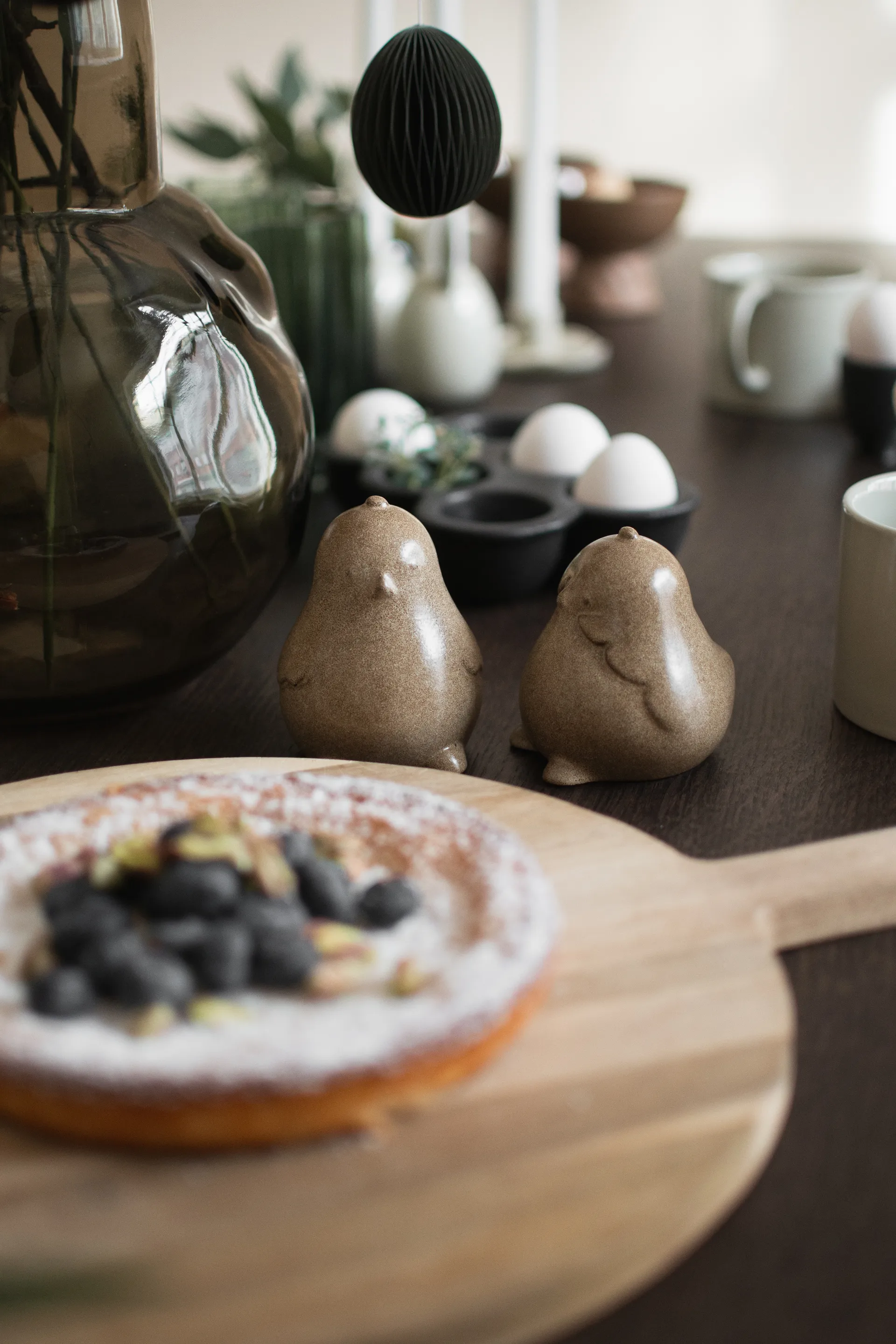 Chubby chicken 复活节装饰 两件套装, 米色 DBKD