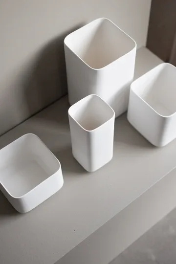 Cube 矮款花盆Ø13cm - Matte 白色 - DBKD