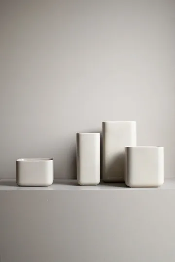 Cube 矮款花盆Ø13cm - 亮面鼹鼠色 - DBKD