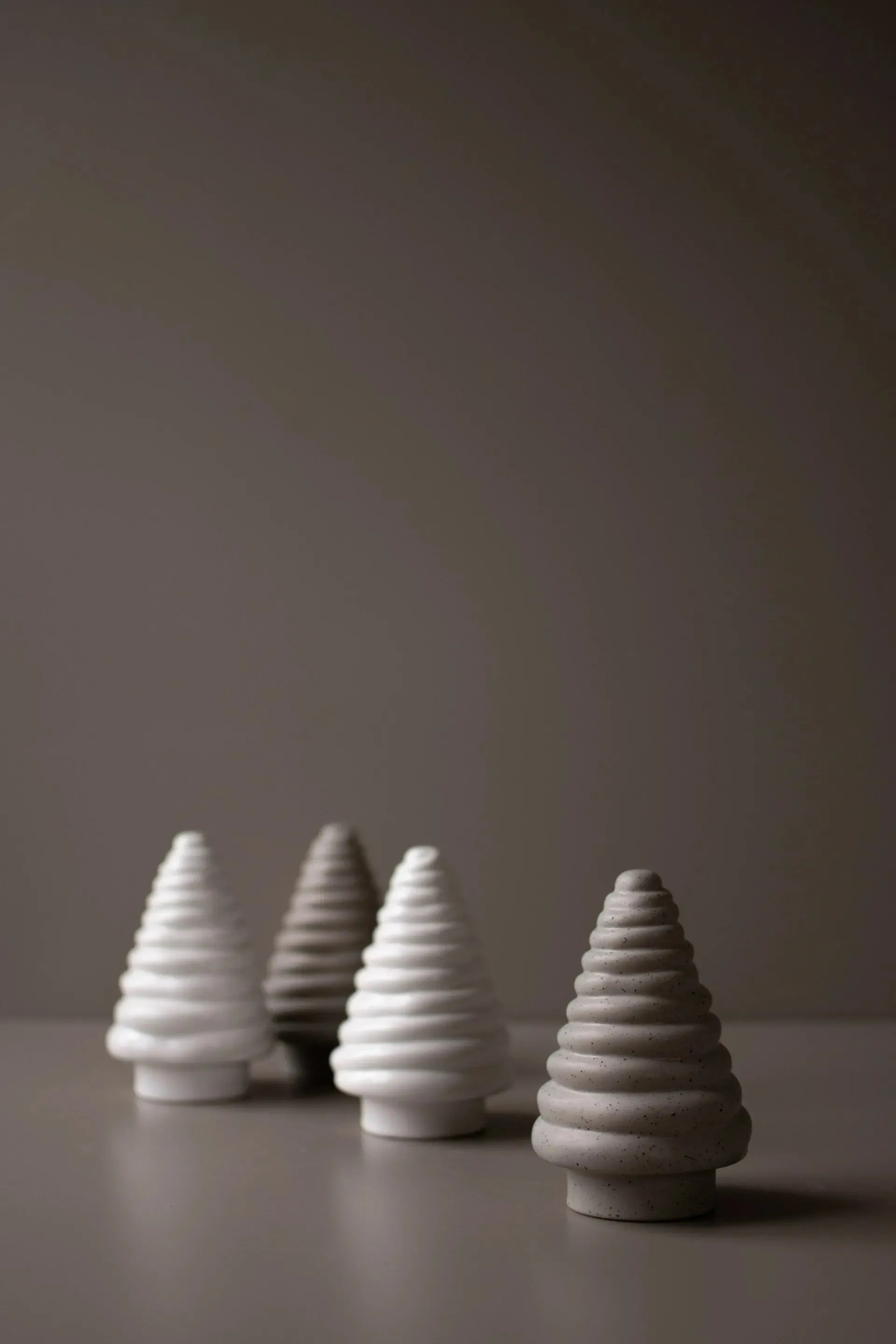 Curl tree decorative spruce 13 cm, Shiny 白色 DBKD