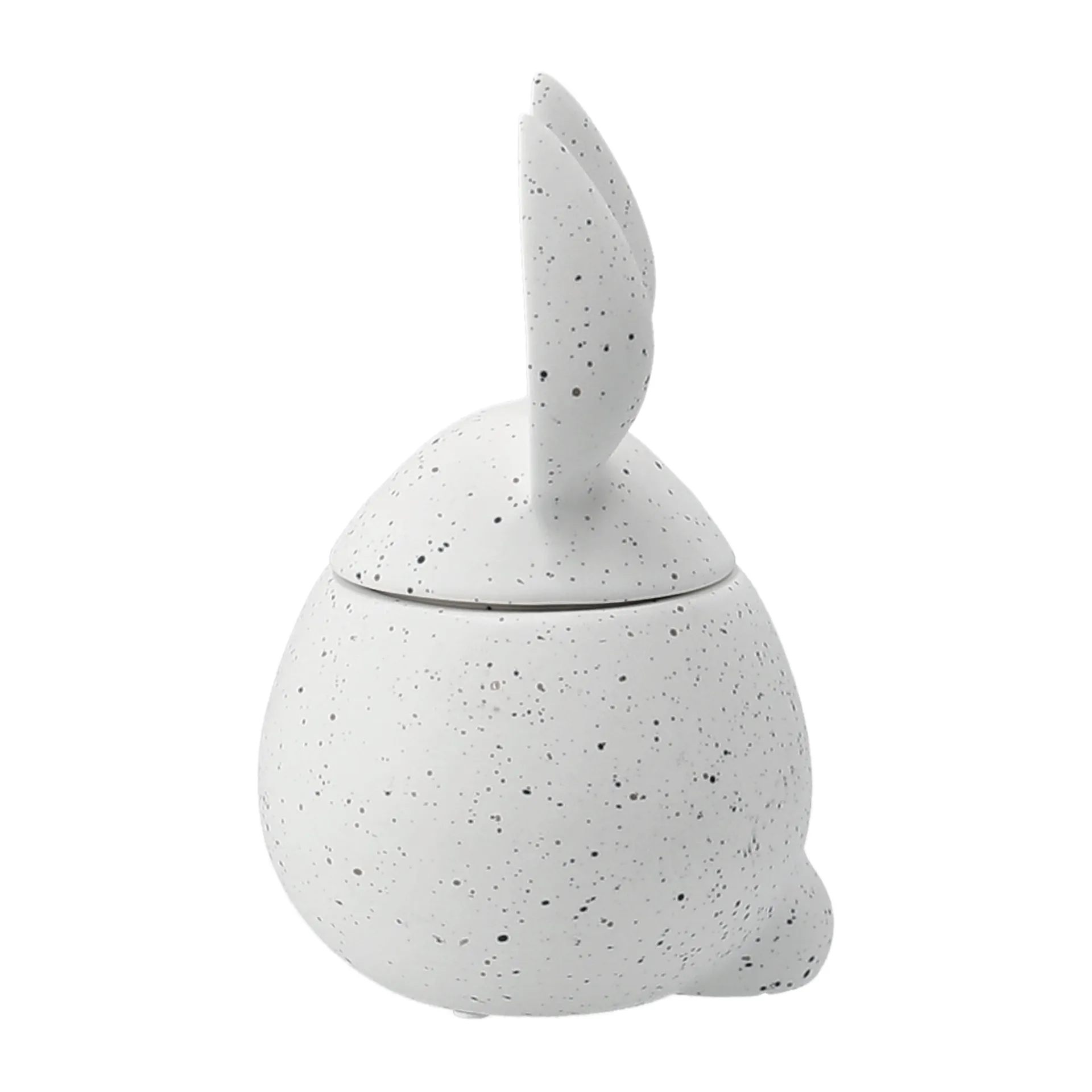 DBKD Eating rabbit 碗 小, 白色 dot DBKD