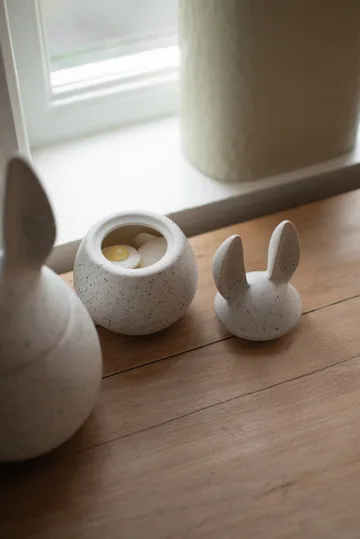 DBKD Eating rabbit 碗 小 - 白色 dot - DBKD