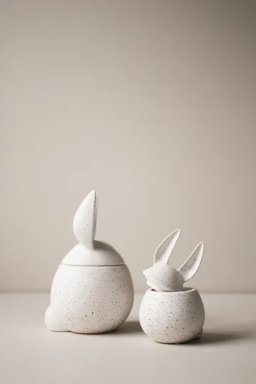 DBKD Eating rabbit 碗 小 - 白色 dot - DBKD