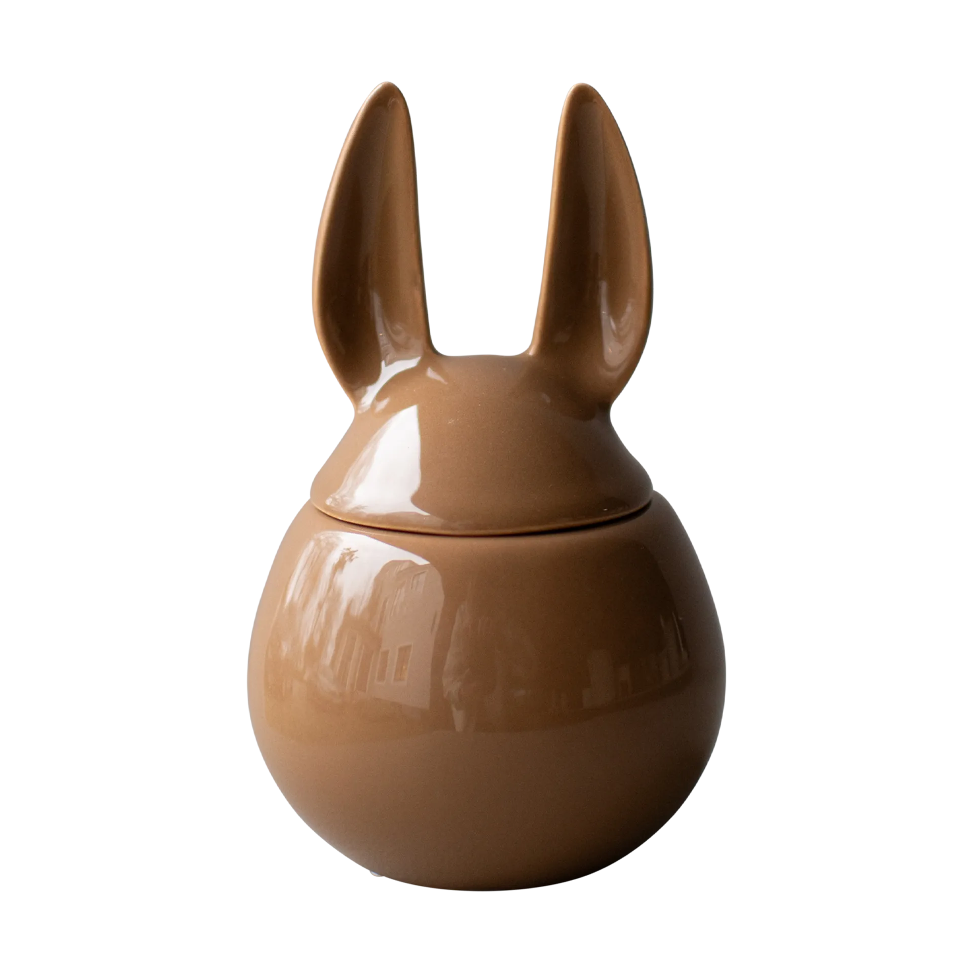 DBKD Eating rabbit 碗 小, Shiny 牛轧糖棕色 DBKD