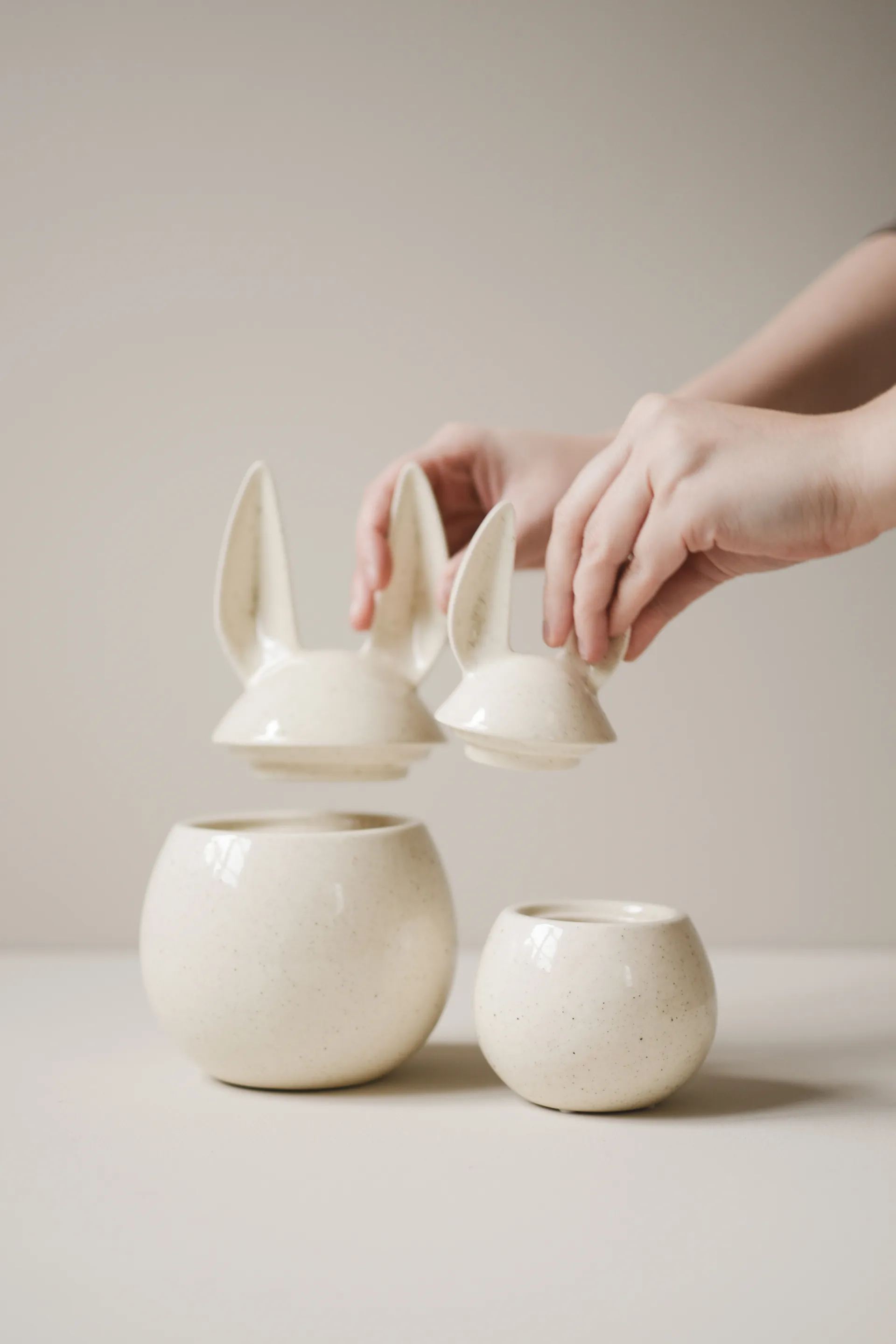 DBKD Eating rabbit 碗 小, 香草色/淡奶油色 DBKD