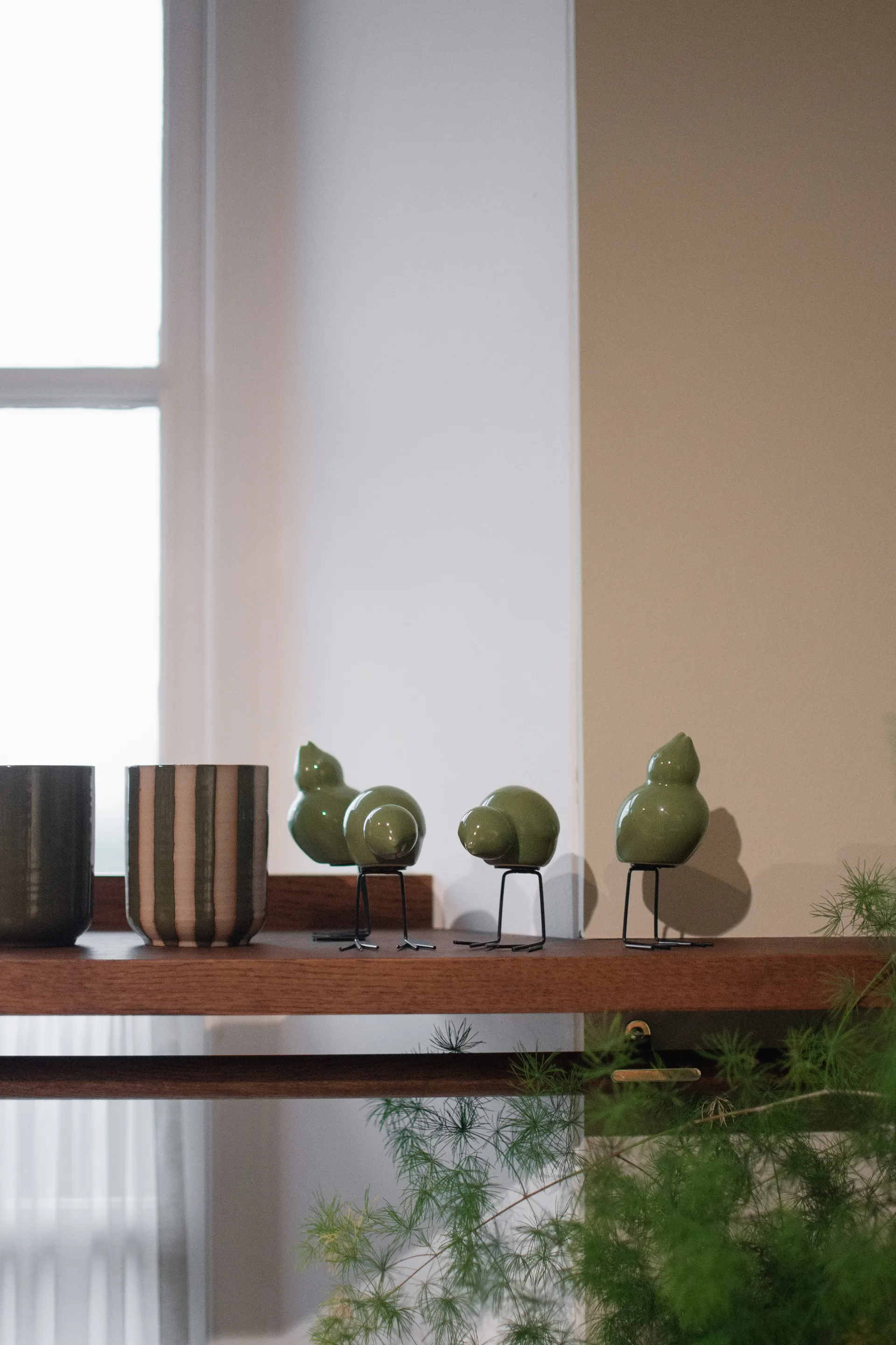 DBKD Swedish Birds 复活节装饰 两件套装, Shiny 绿色 DBKD