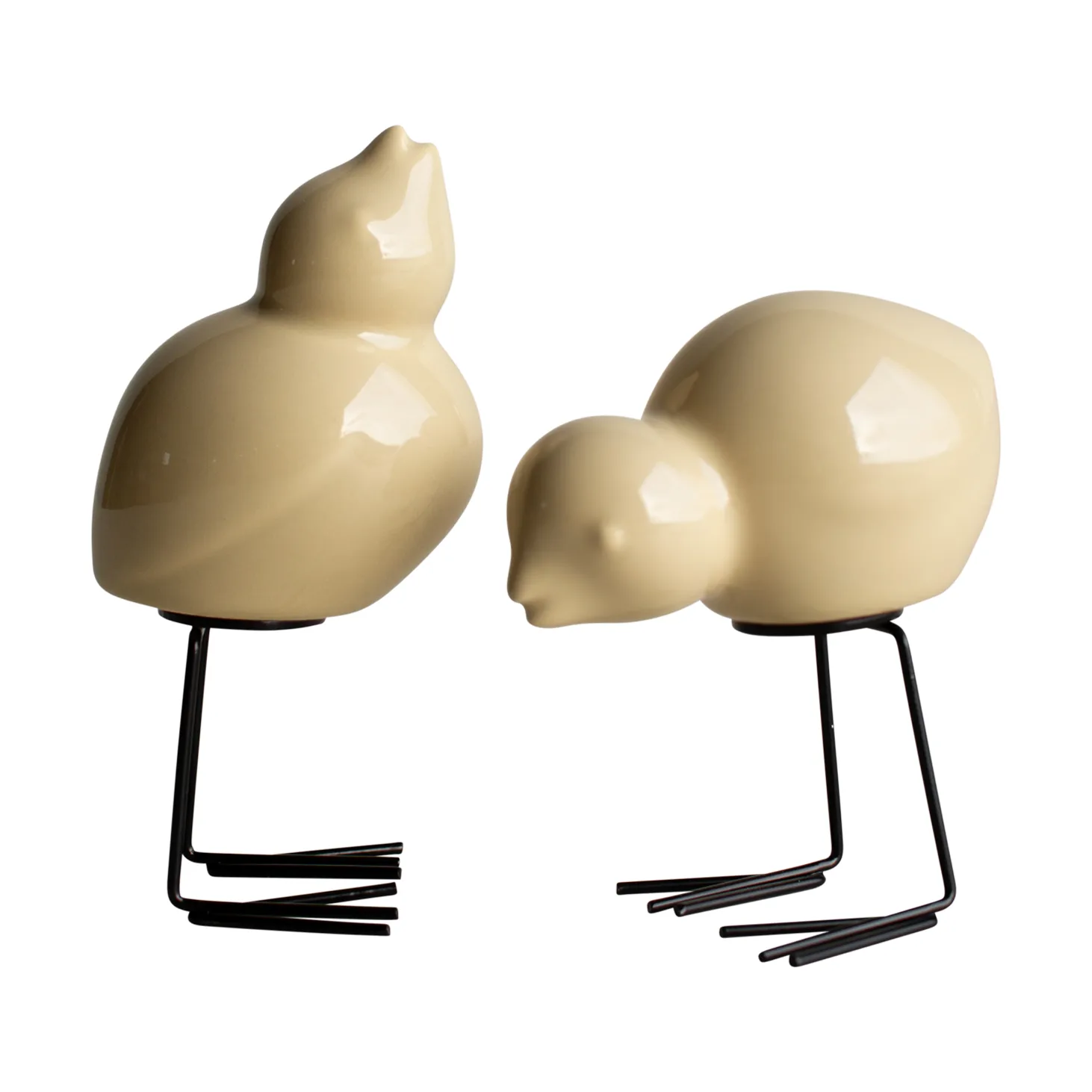 DBKD Swedish Birds 复活节装饰 两件套装, Shiny 黄色 DBKD