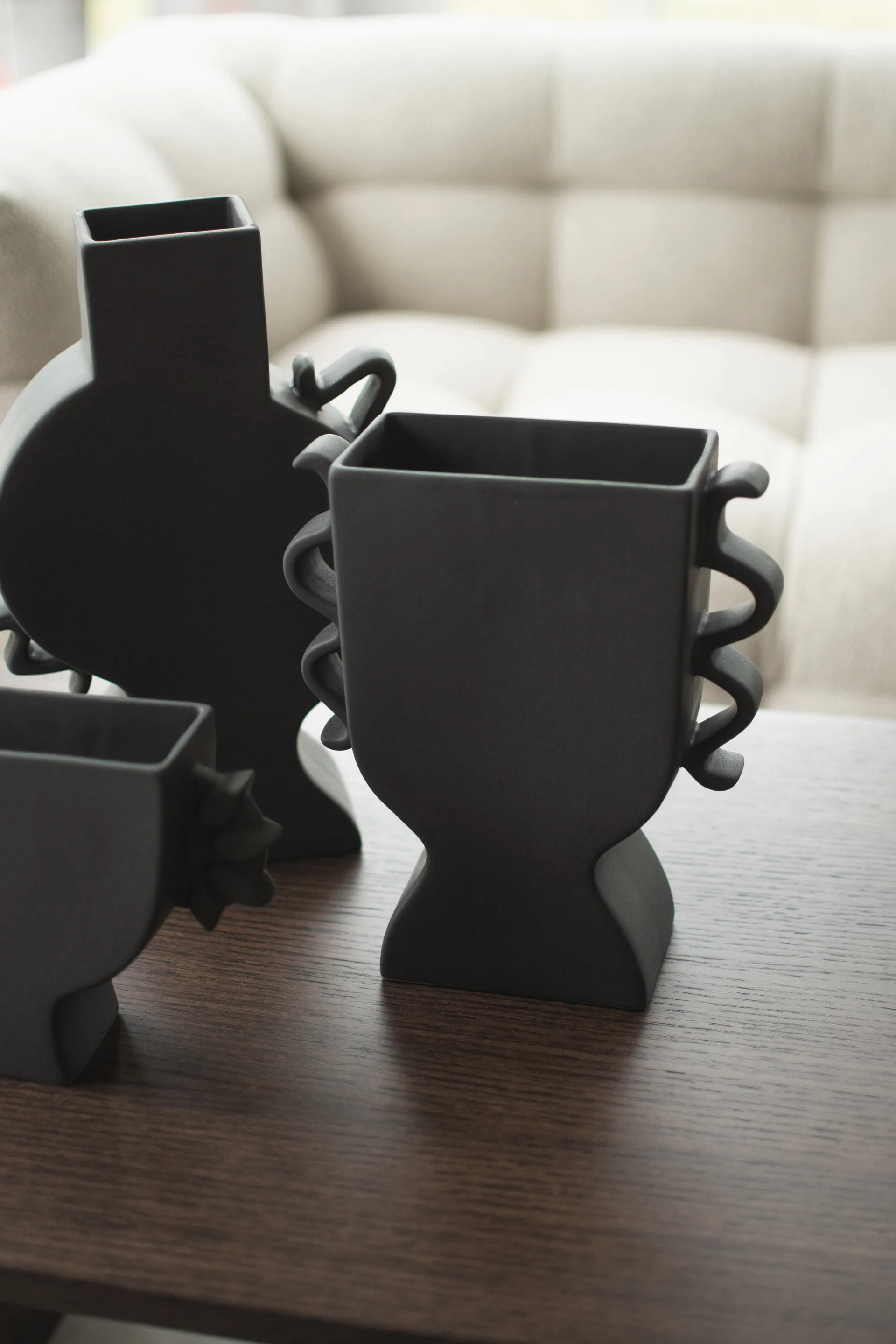 Flat 花瓶 25 cm, 黑色 DBKD