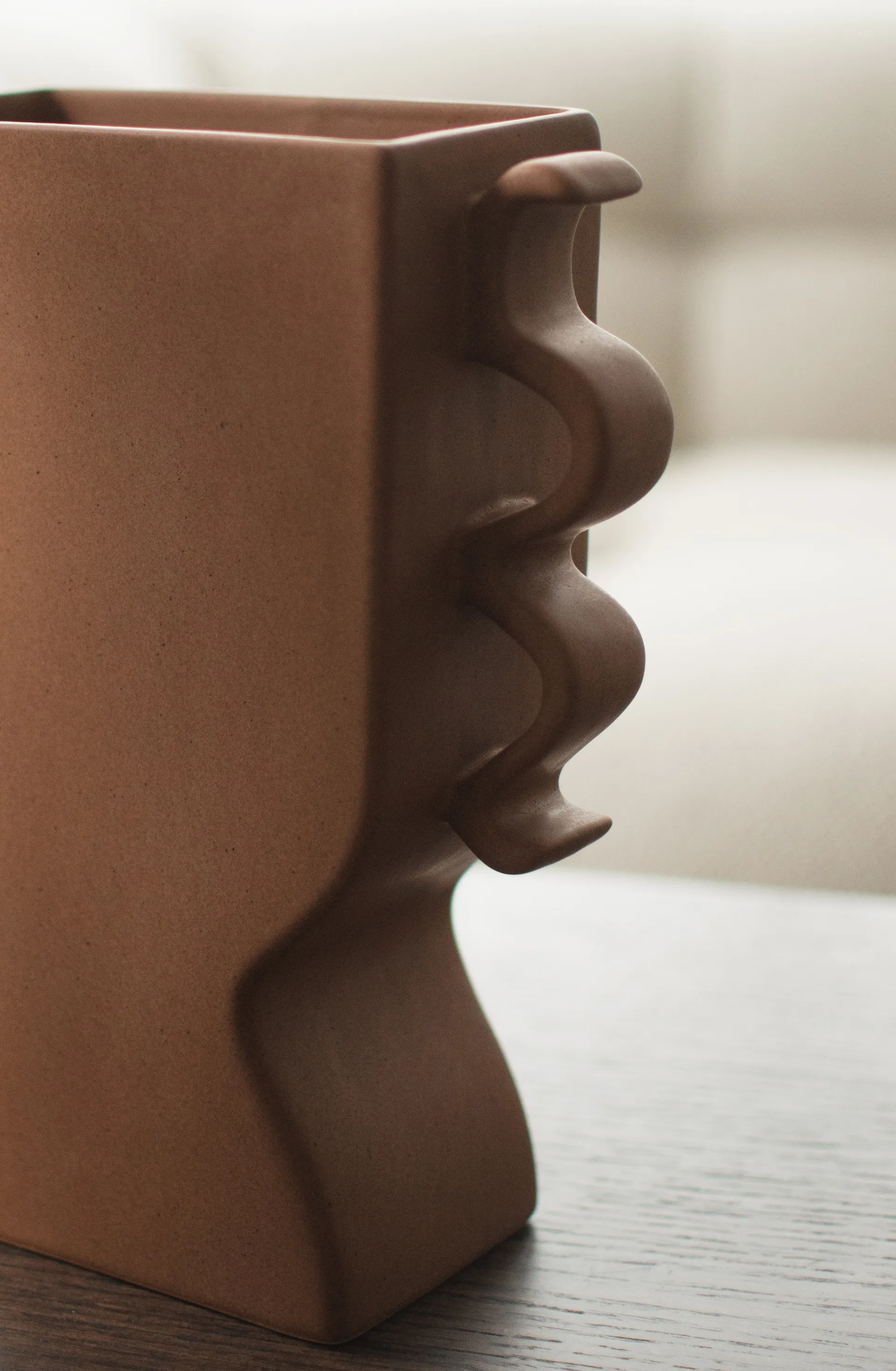 Flat 花瓶 33 cm, 褐色 DBKD