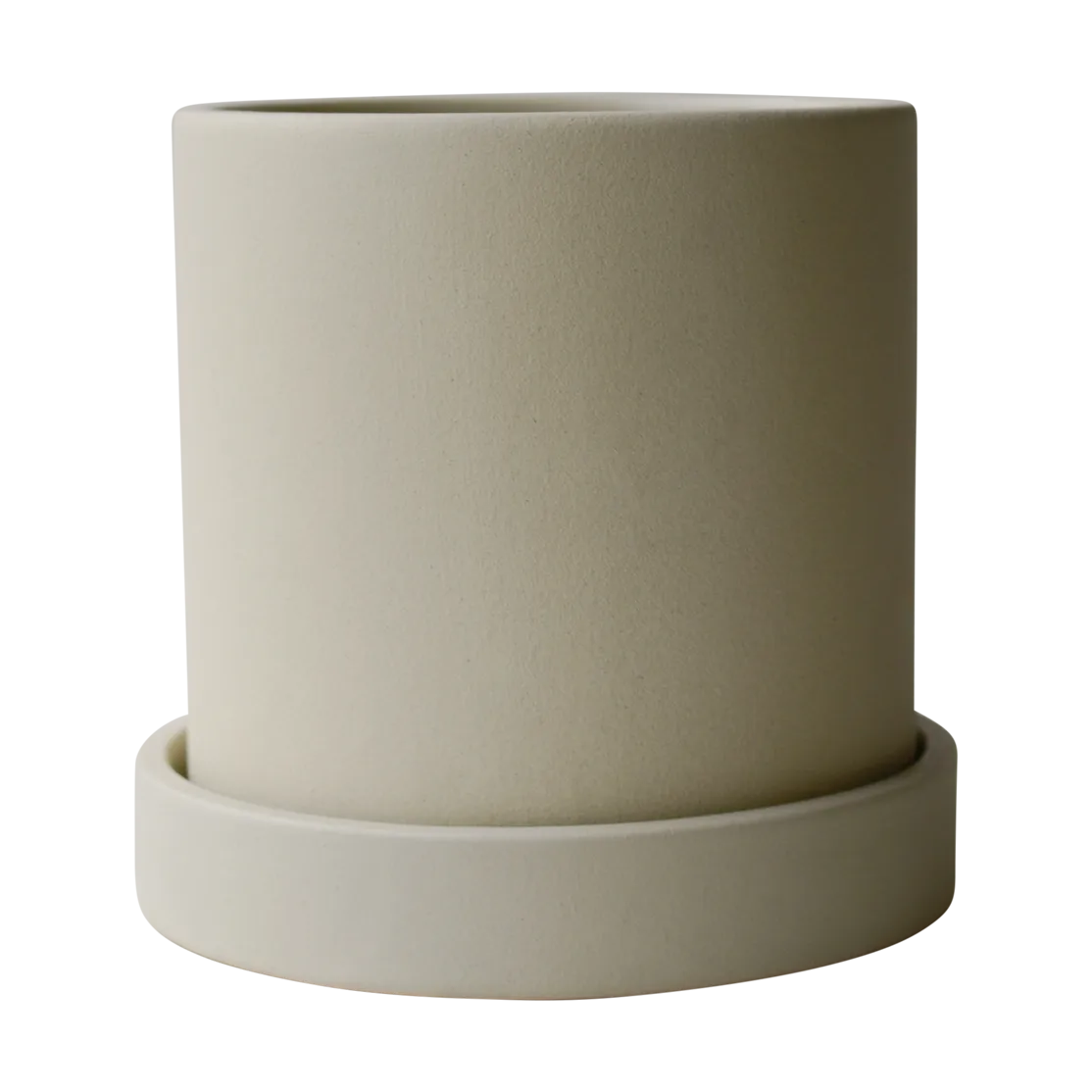 Grow pot Ø10 cm with 碟子, Sandy creme DBKD
