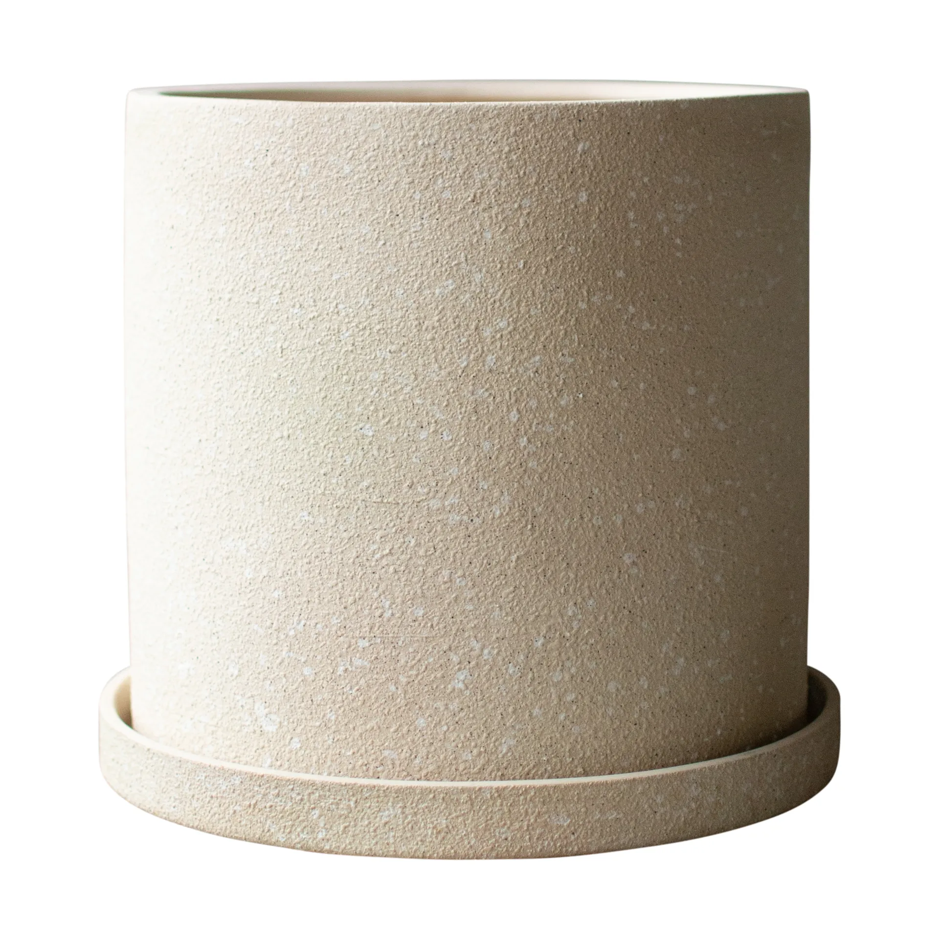 Grow pot Ø30 cm with 碟子, Creme structure DBKD