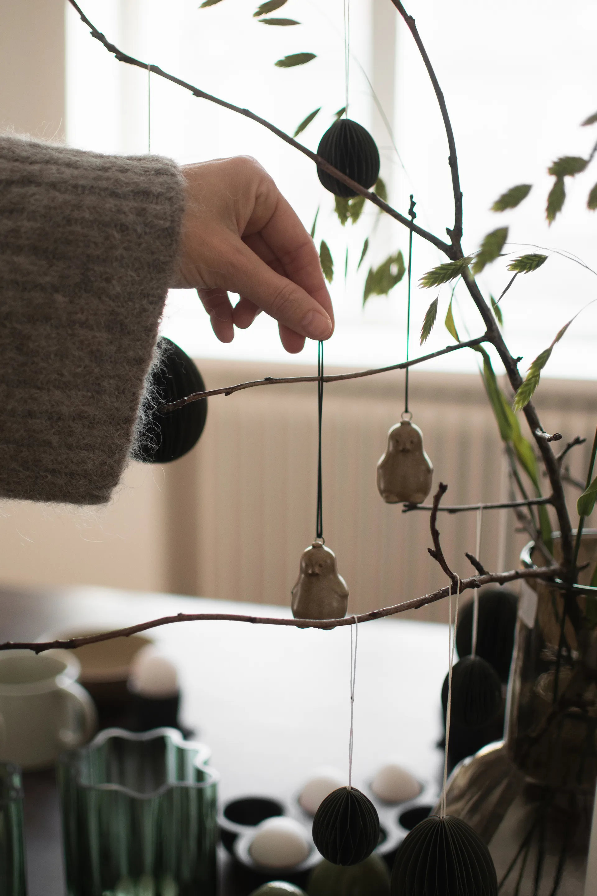 Hanging Chubby chicken 装饰 hanging, 米色 DBKD