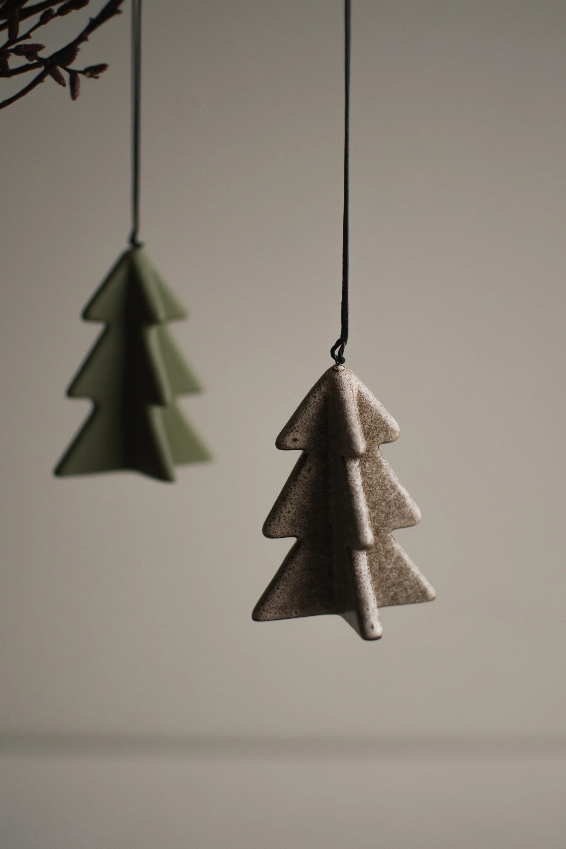 Hanging winter tree 7 cm, 米色 DBKD