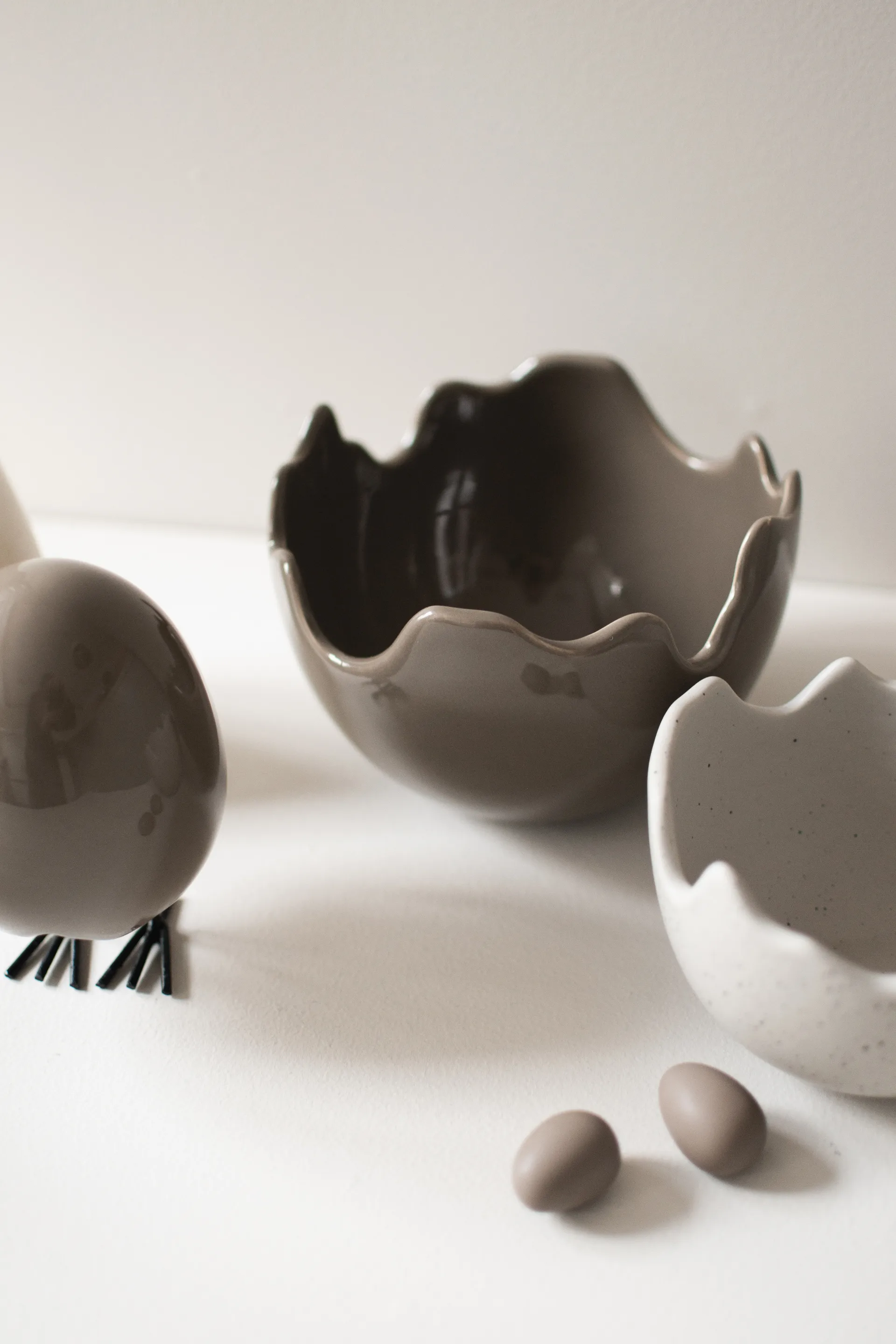 Happy Easter 碗 egg shell 大, Shiny dust DBKD