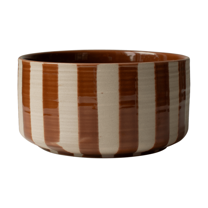 Line 装饰碗 Ø16 cm - Stripe 牛轧糖棕色 - DBKD