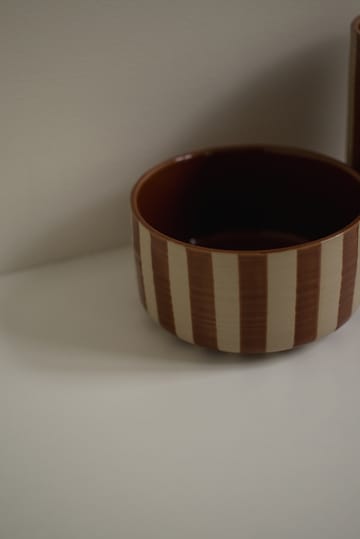 Line 装饰碗 Ø16 cm - Stripe 牛轧糖棕色 - DBKD