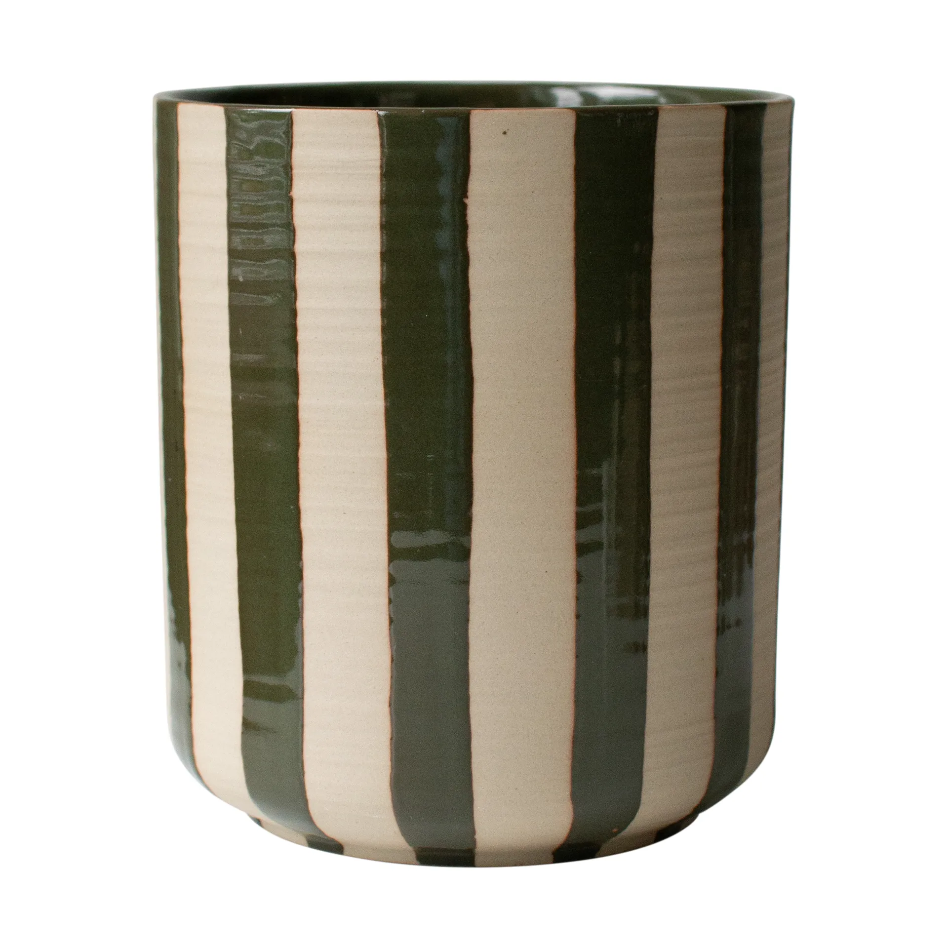 Line pot Ø14x16 cm, Stripe 绿色 DBKD