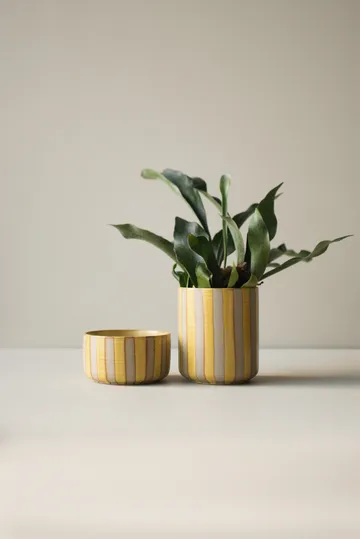 Line pot Ø14x16 cm - 黄色 - DBKD