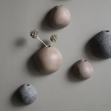 Miniature wall mounted 花瓶 brown - small Ø8 cm - DBKD