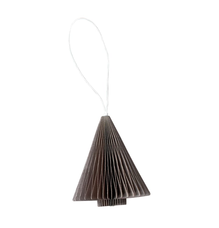 Paper tree hanging Christmas decorations 7 cm - 褐色 - DBKD