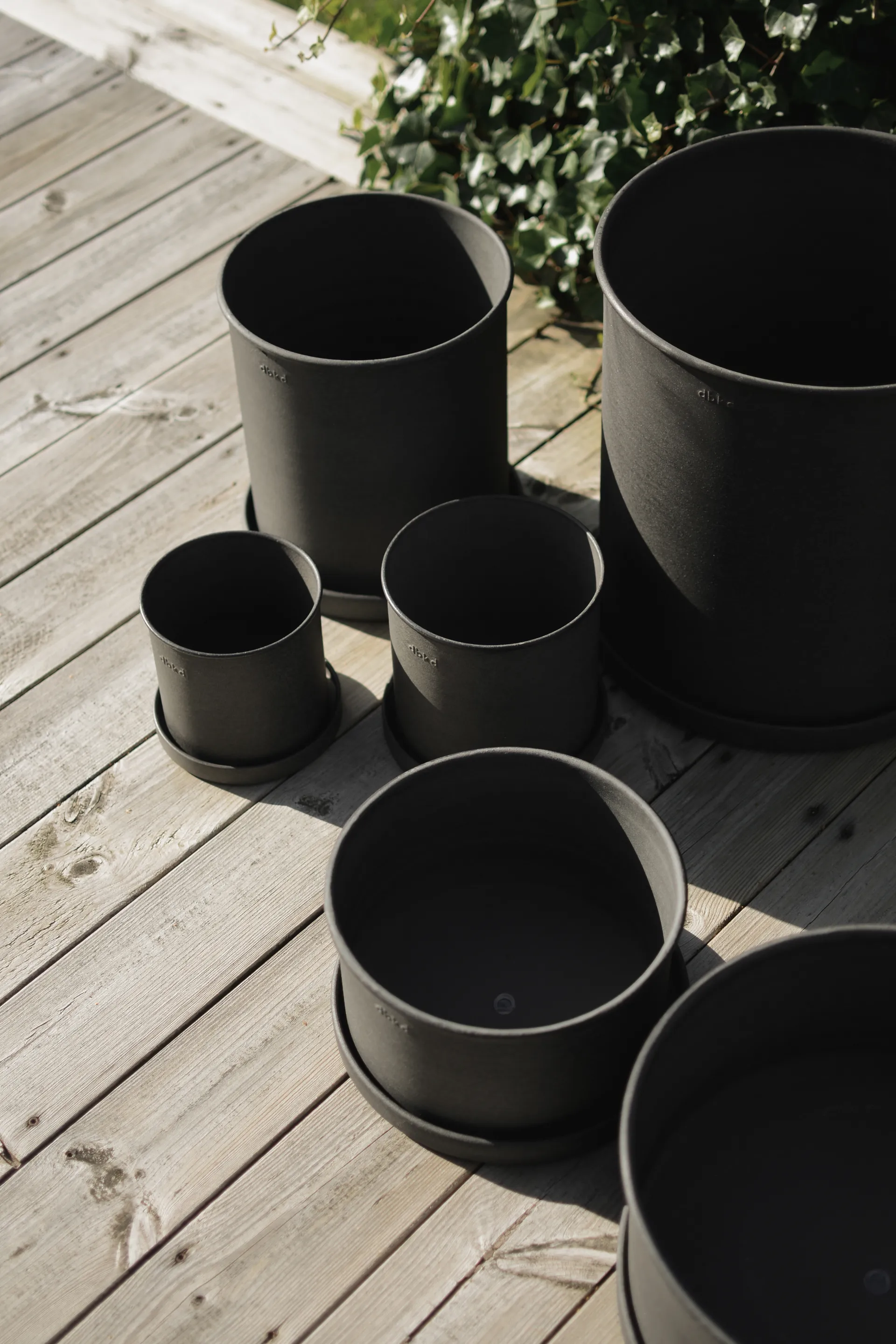 Plant pot 小 两件套装, 黑色 DBKD