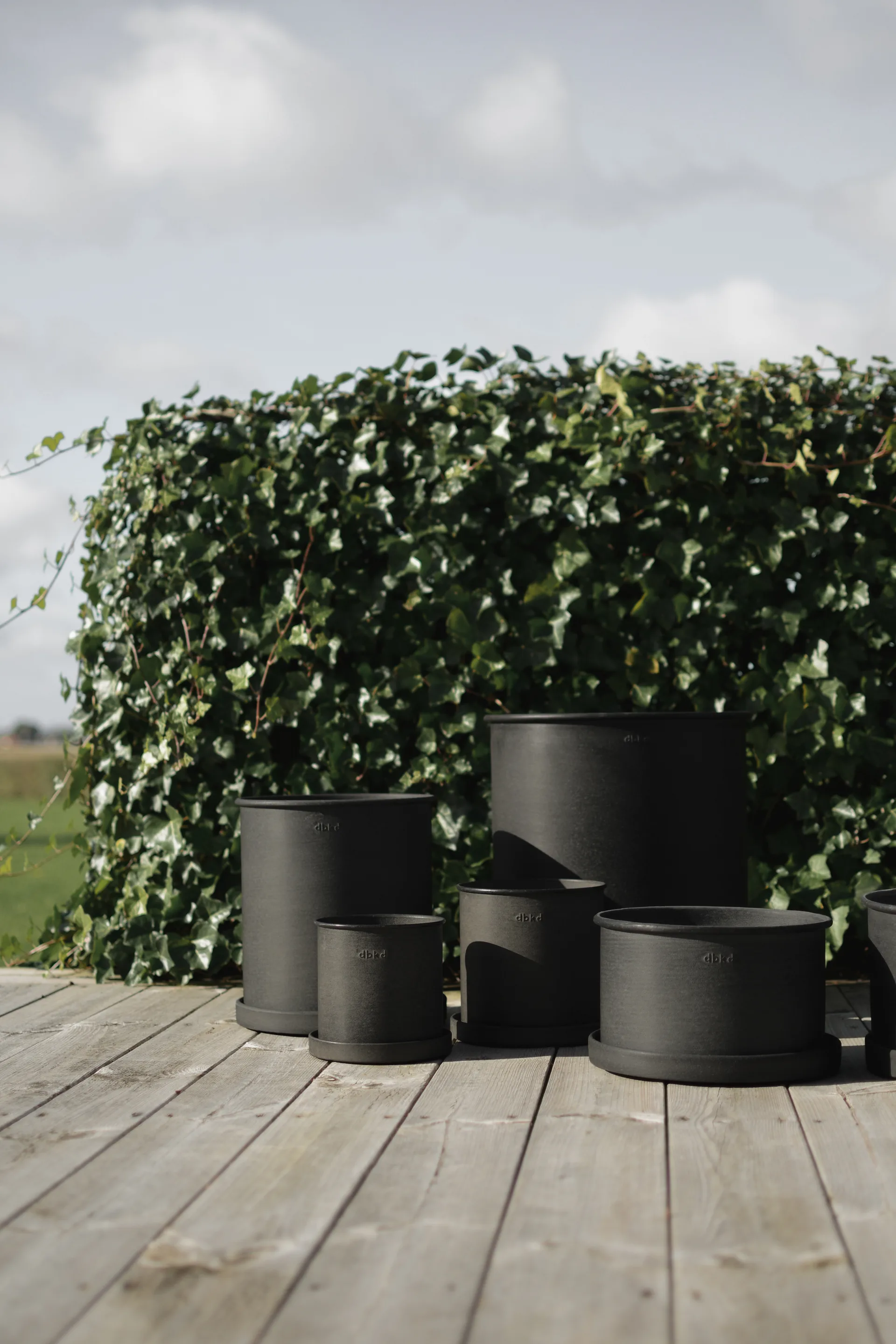 Plant pot 小 两件套装, 黑色 DBKD